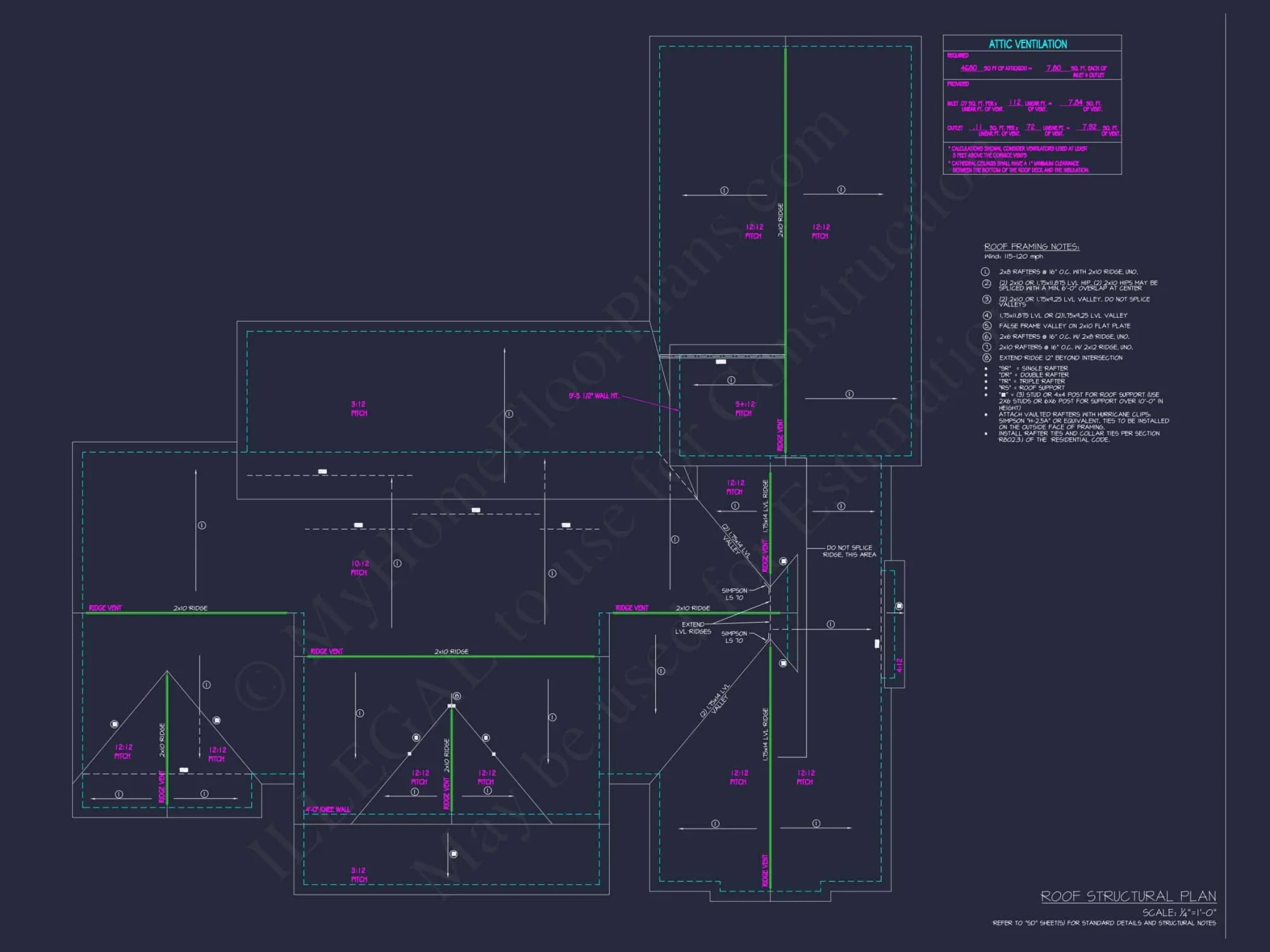 Spacious house Plan with 1.5 Floors, CAD Design & Features