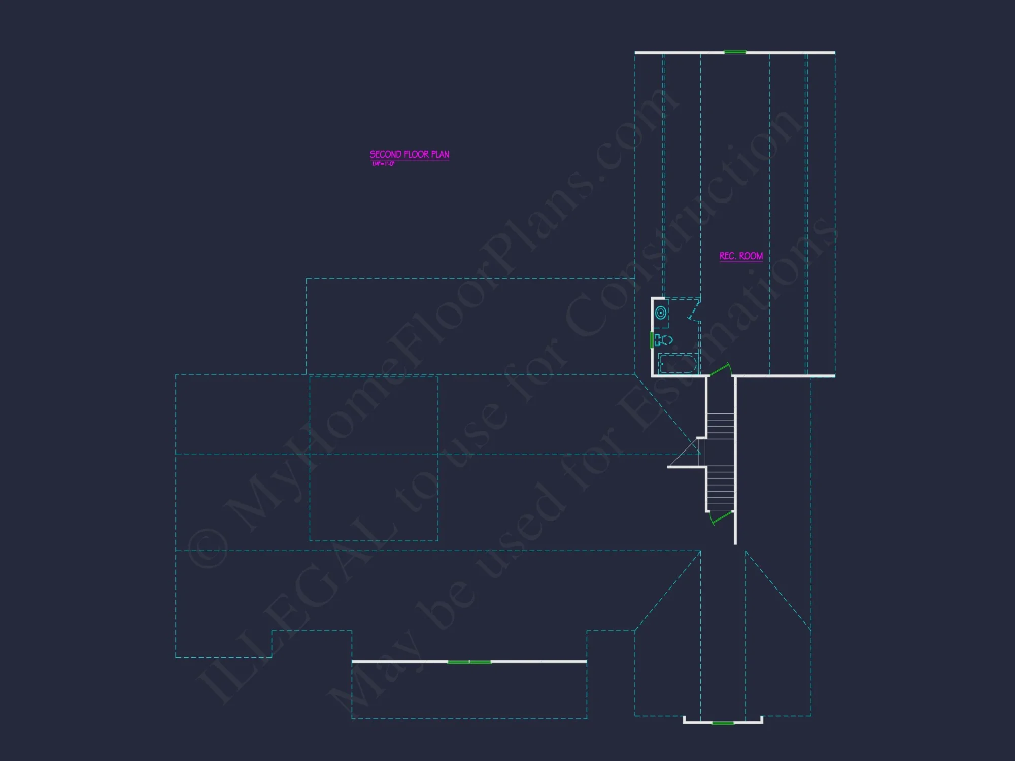Spacious house Plan with 1.5 Floors, CAD Design & Features