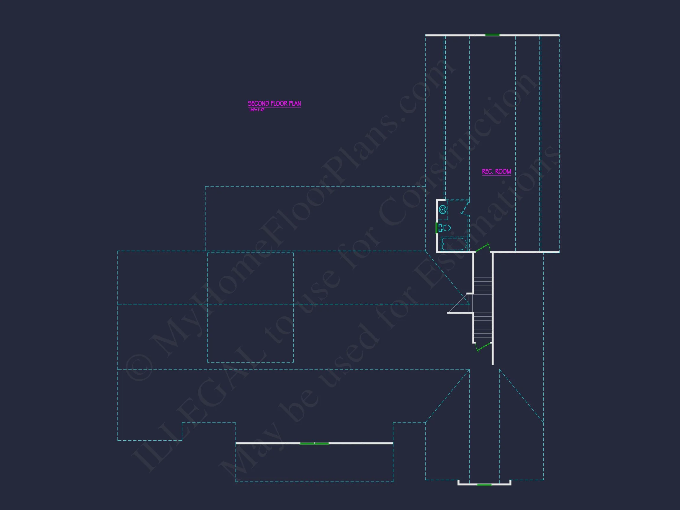 Spacious house Plan with 1.5 Floors, CAD Design & Features