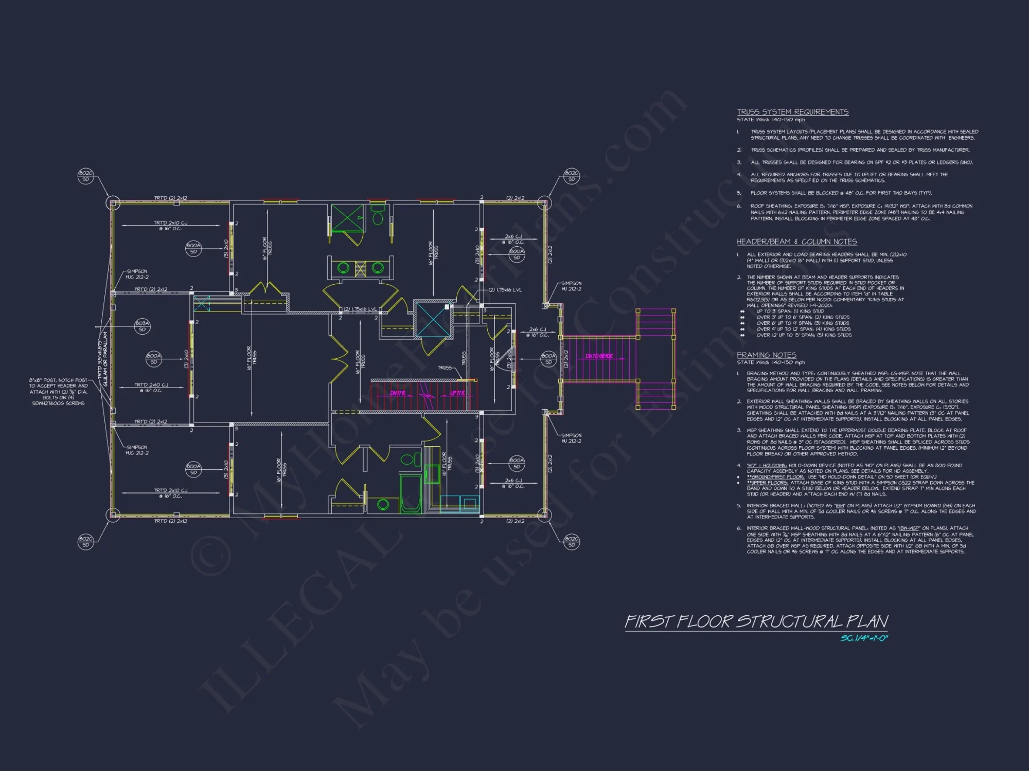 Stunning 2-Story house Plan with Coastal Designs & Blueprint
