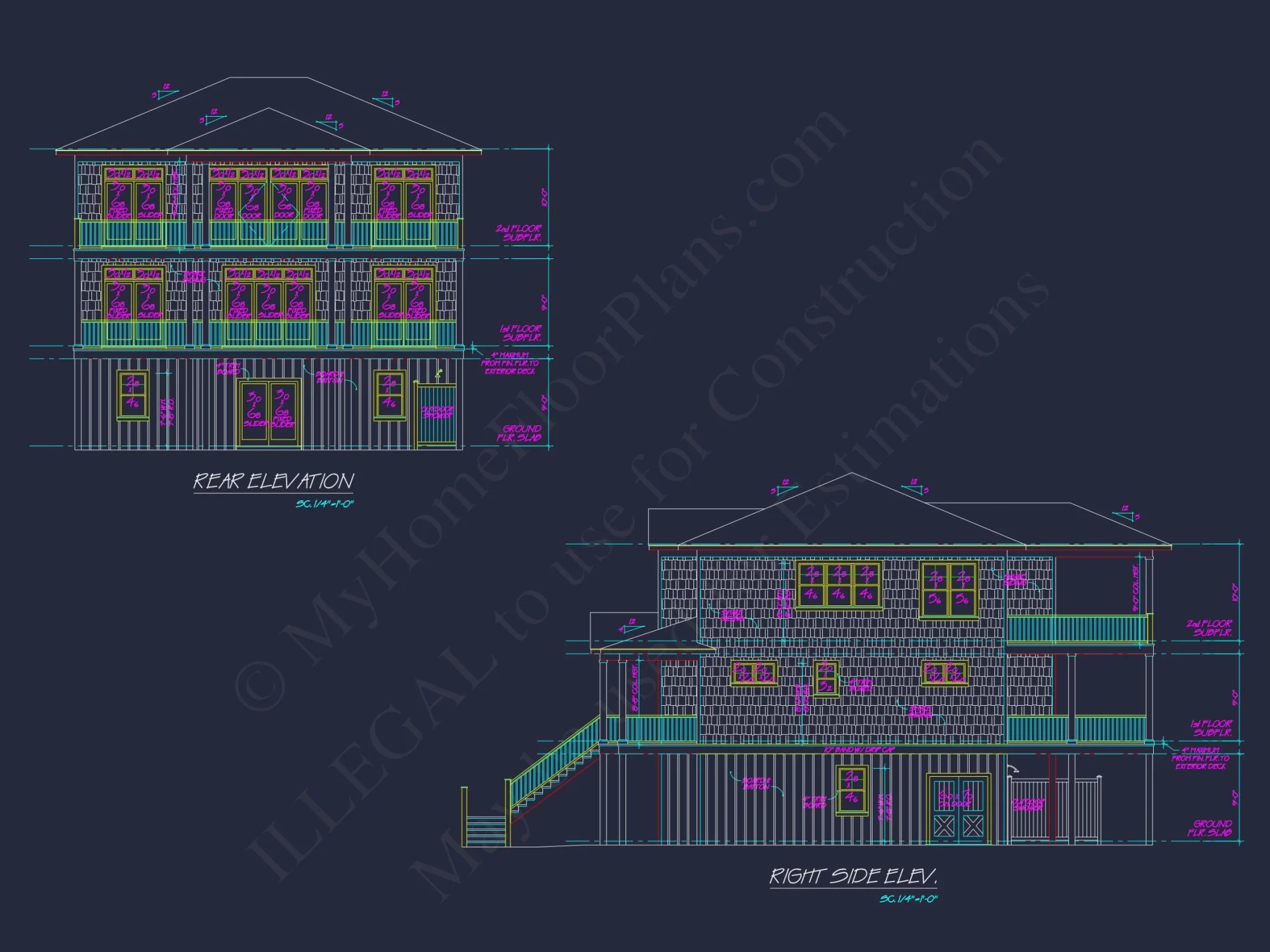 Stunning 2-Story house Plan with Coastal Designs & Blueprint