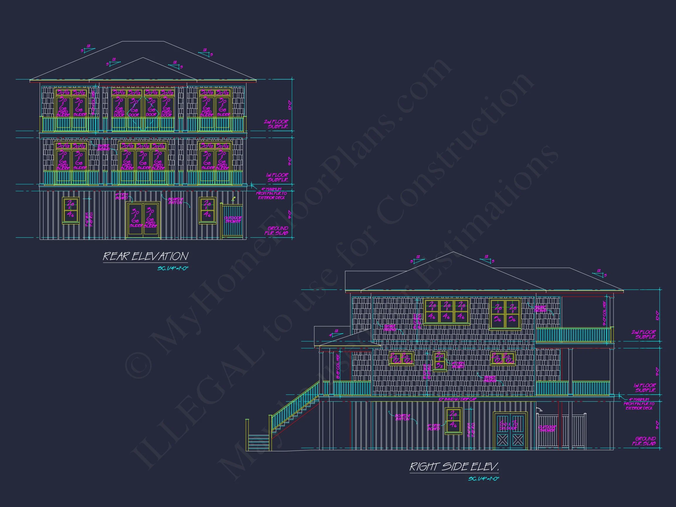 Stunning 2-Story house Plan with Coastal Designs & Blueprint