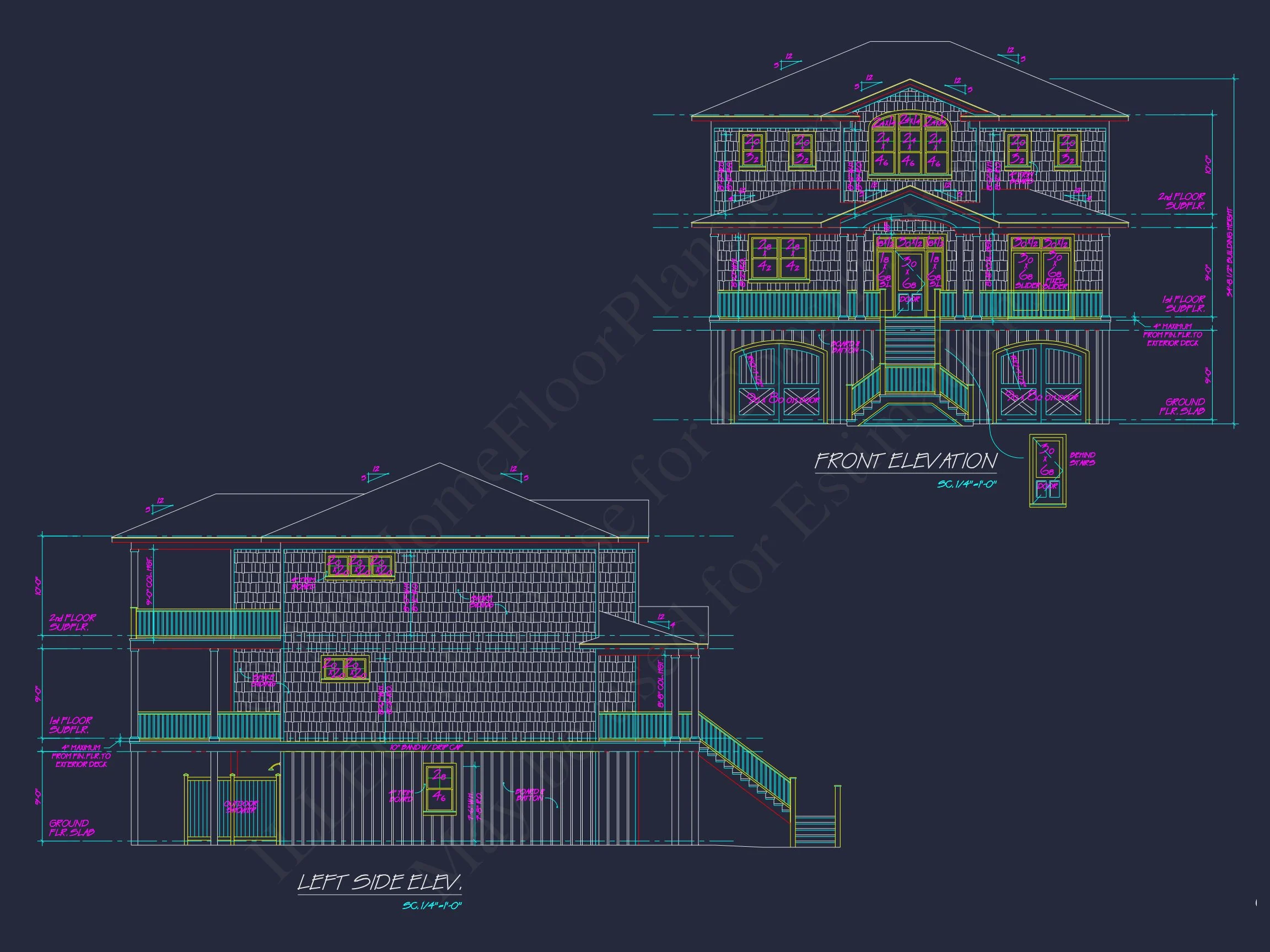 Stunning 2-Story house Plan with Coastal Designs & Blueprint