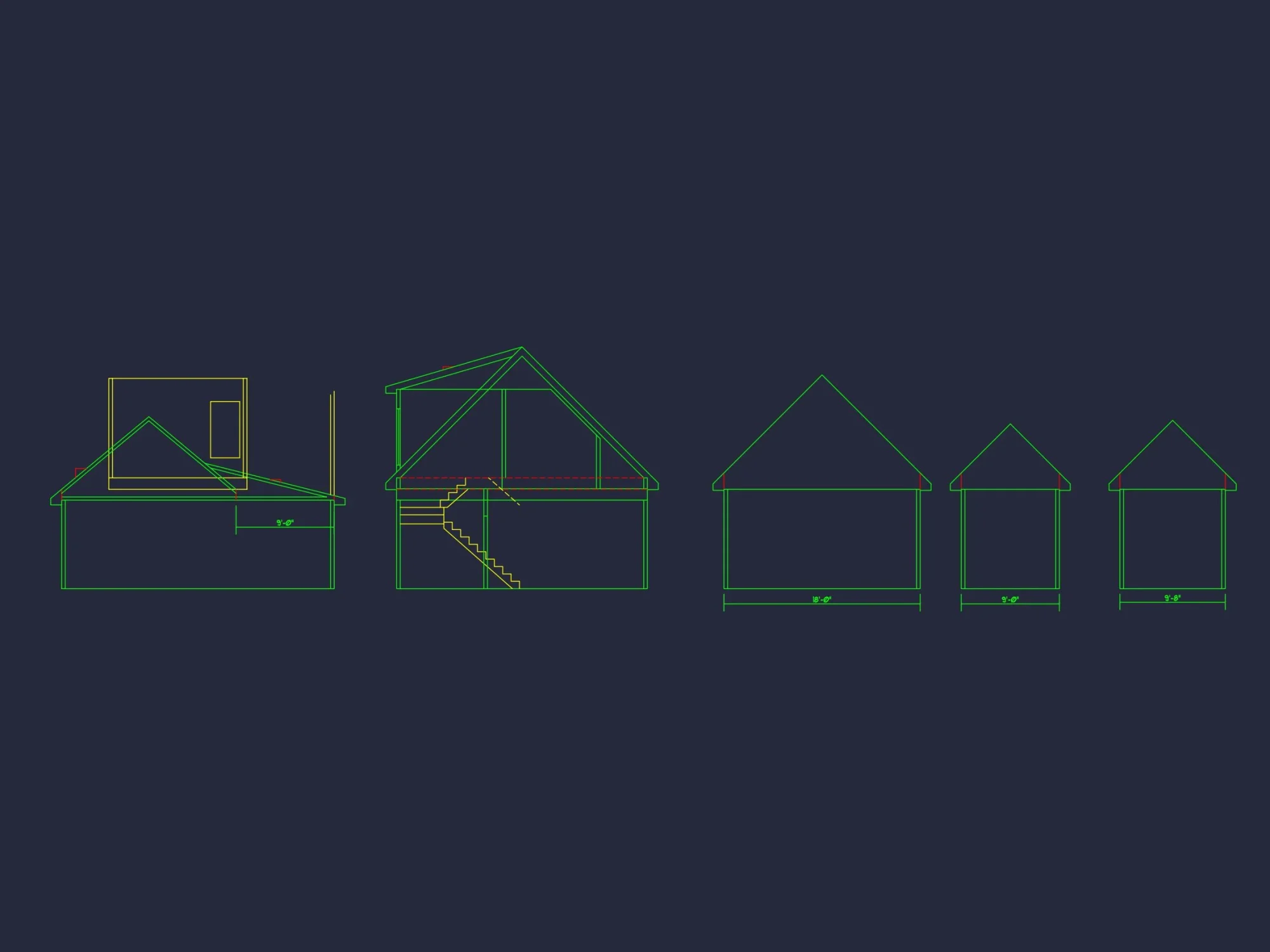 Spacious Craftsman house Floor Plan with CAD Architecture
