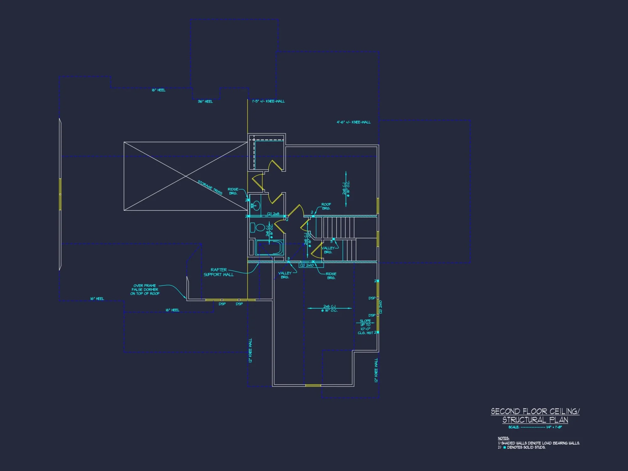 Spacious Craftsman house Floor Plan with CAD Architecture