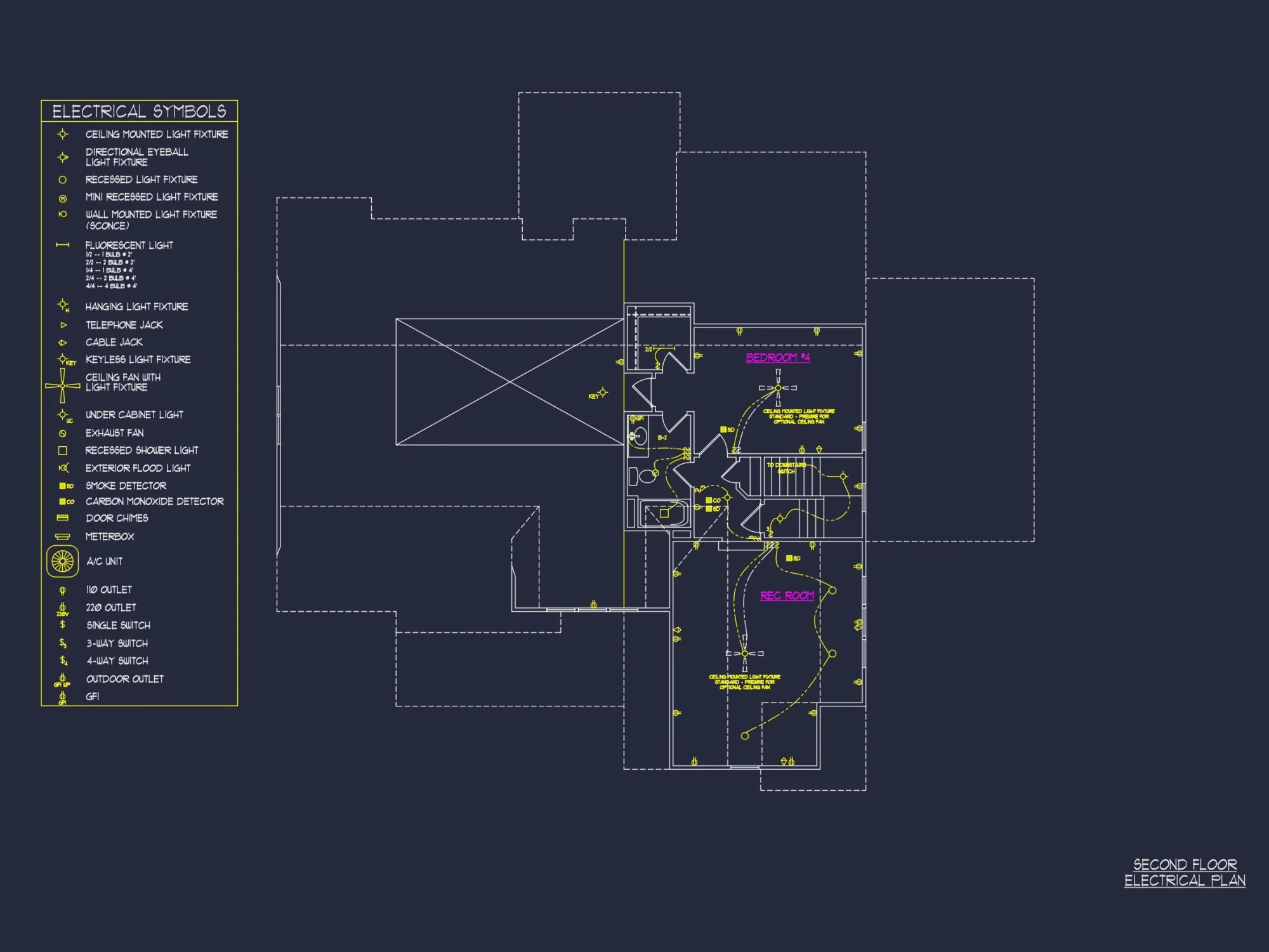 Spacious Craftsman house Floor Plan with CAD Architecture