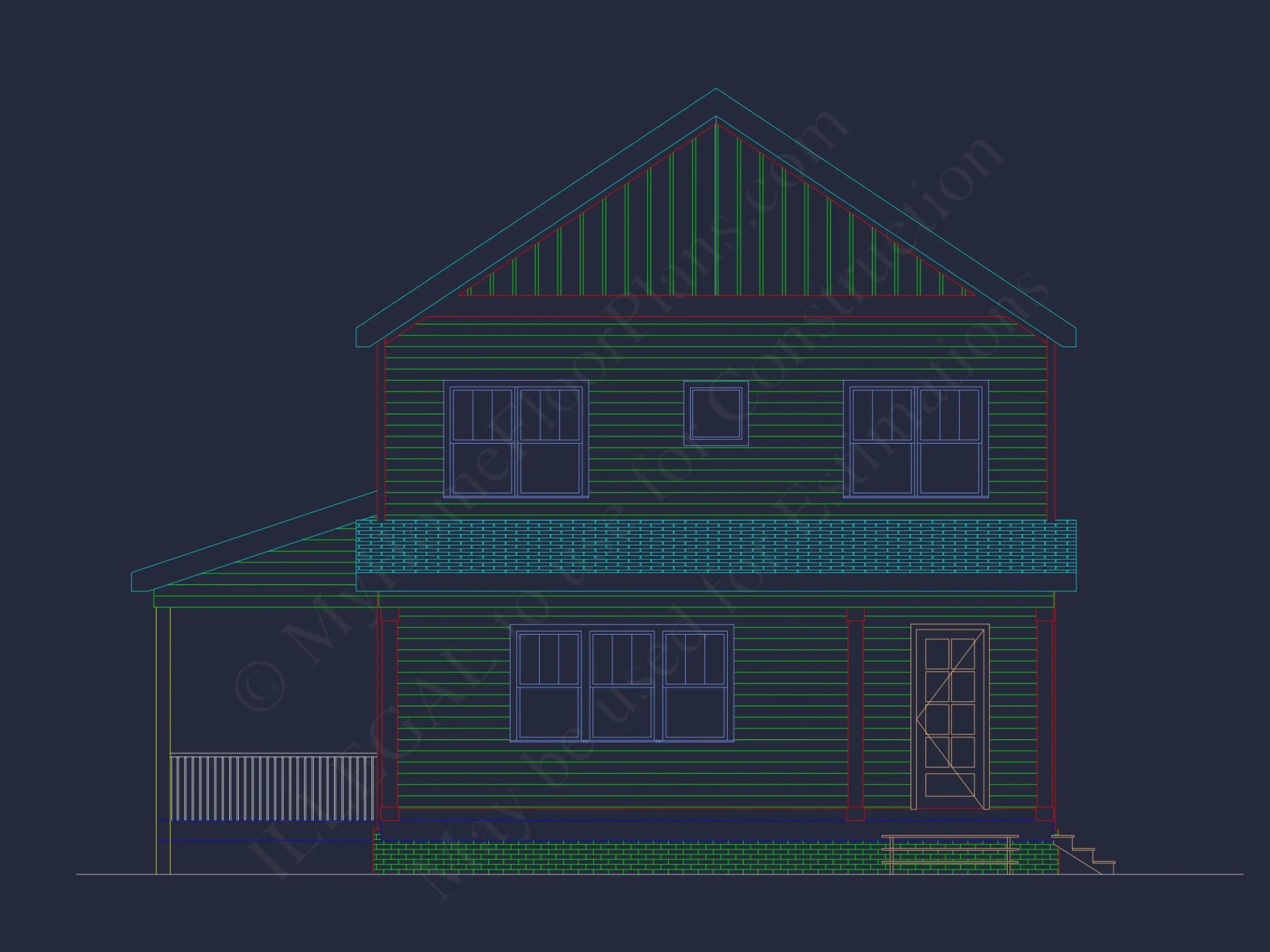 Modern house Floor Plan with Detailed CAD Architecture Designs