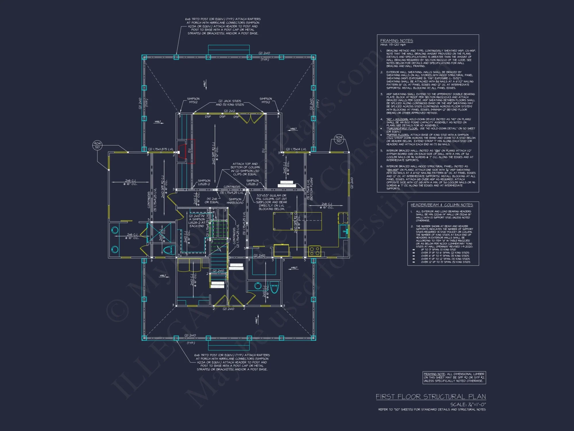 Two-Story house Plan with 4 Bedrooms and Open Floor Design