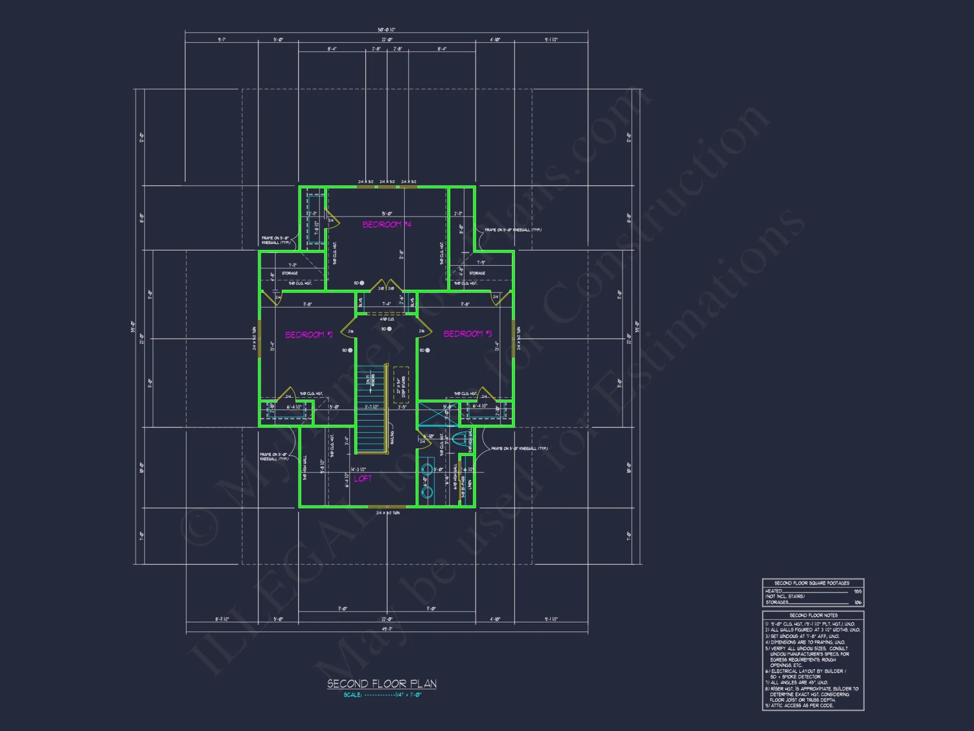 Two-Story house Plan with 4 Bedrooms and Open Floor Design