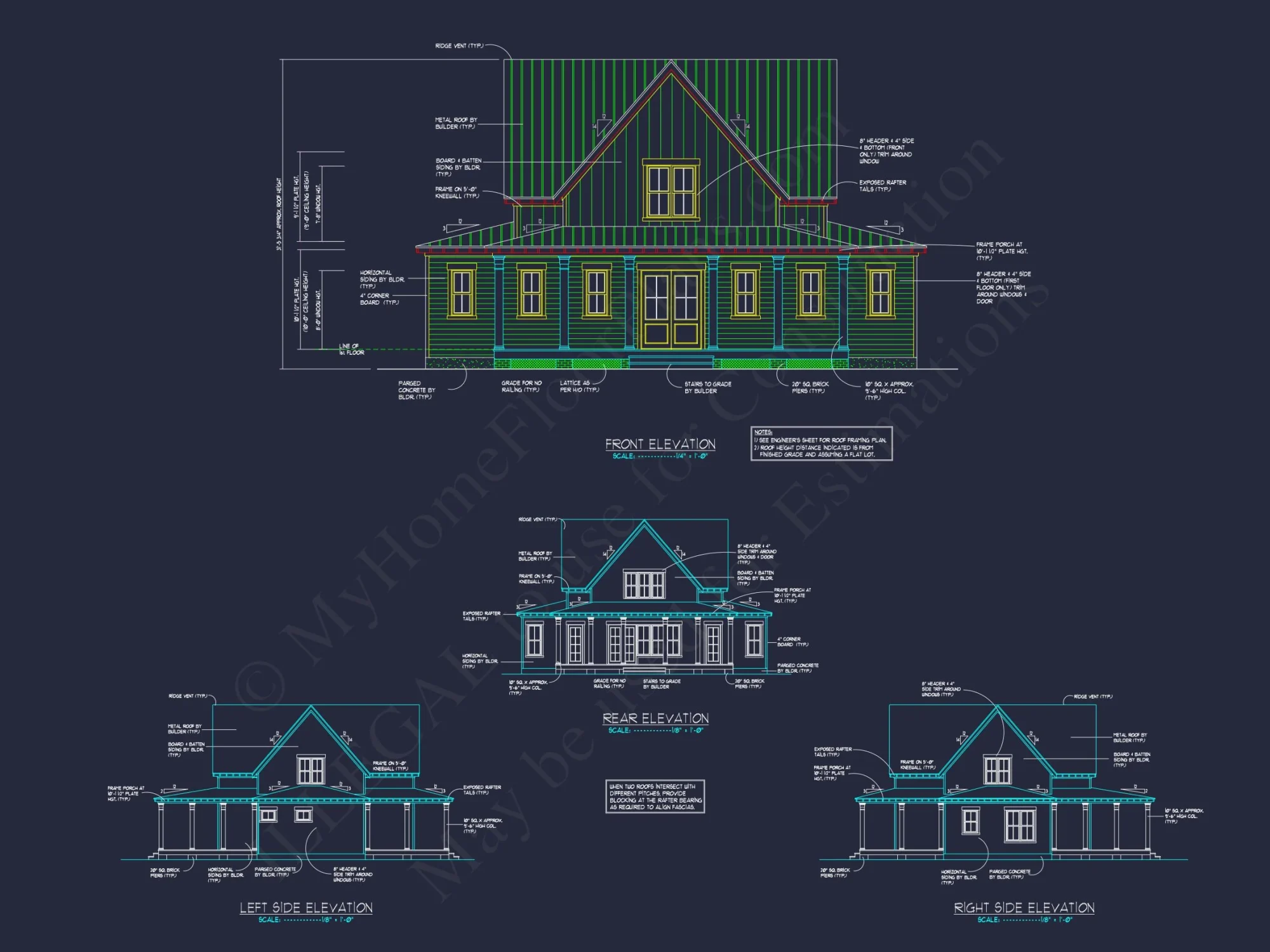Two-Story house Plan with 4 Bedrooms and Open Floor Design