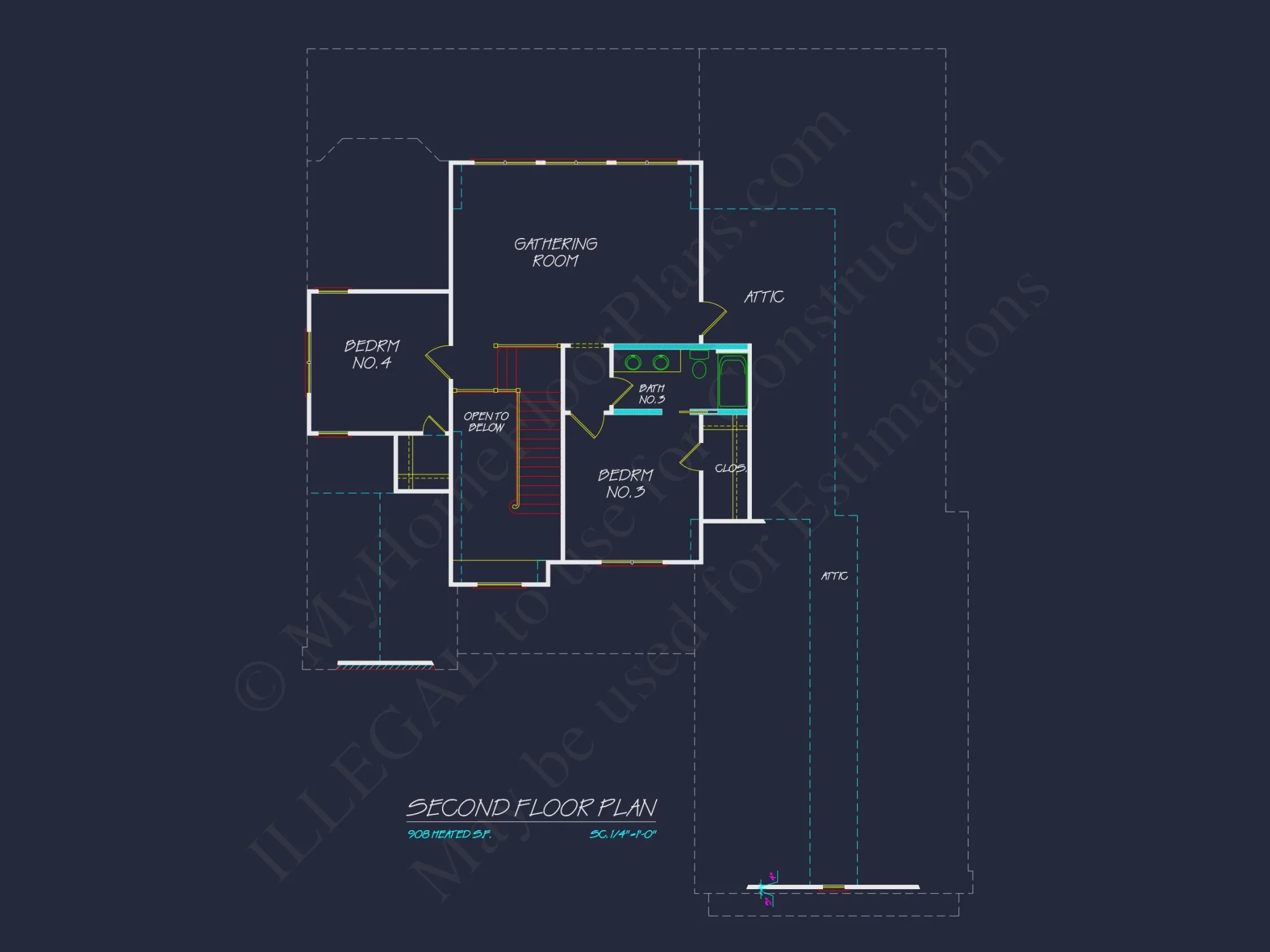 Craftsman house Plan with Detailed CAD Blueprint and Open Design