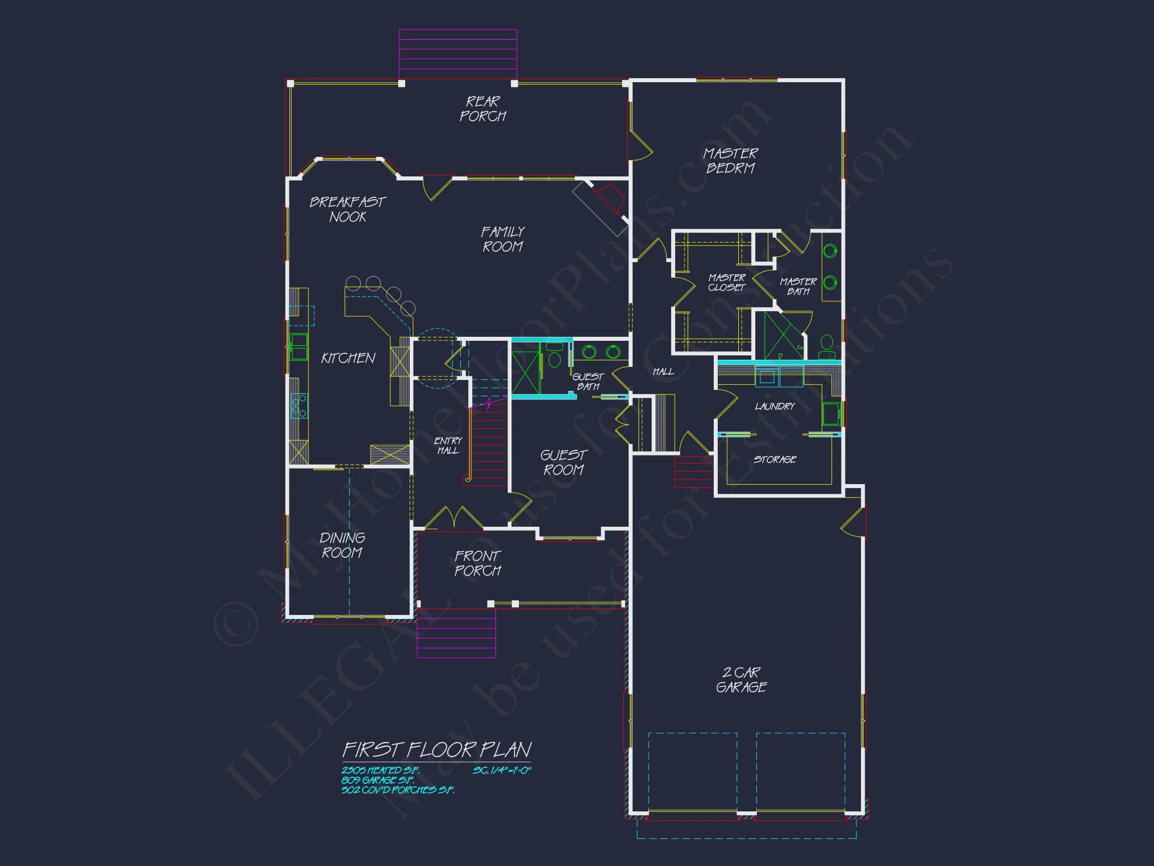 20-1857 HOUSE PLAN - Craftsman House Plan with Detailed CAD Blueprint and Open Design 5 Craftsman house Plan with Detailed CAD Blueprint and Open Design