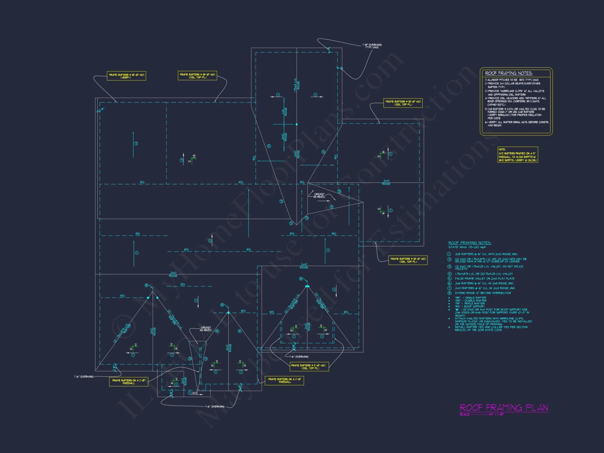 Modern Craftsman house Plan with CAD Designs and Floor Blueprint