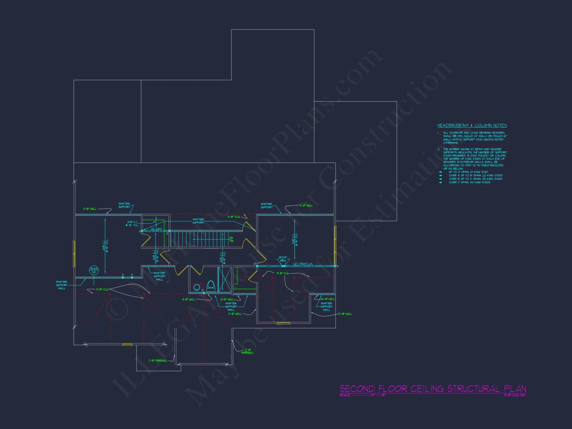 Modern Craftsman house Plan with CAD Designs and Floor Blueprint