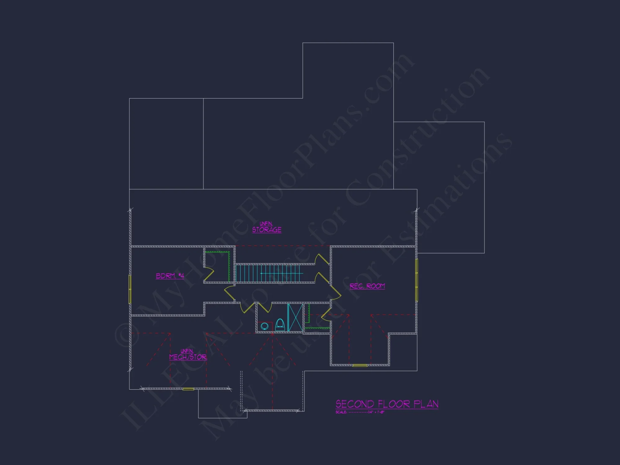 Modern Craftsman house Plan with CAD Designs and Floor Blueprint
