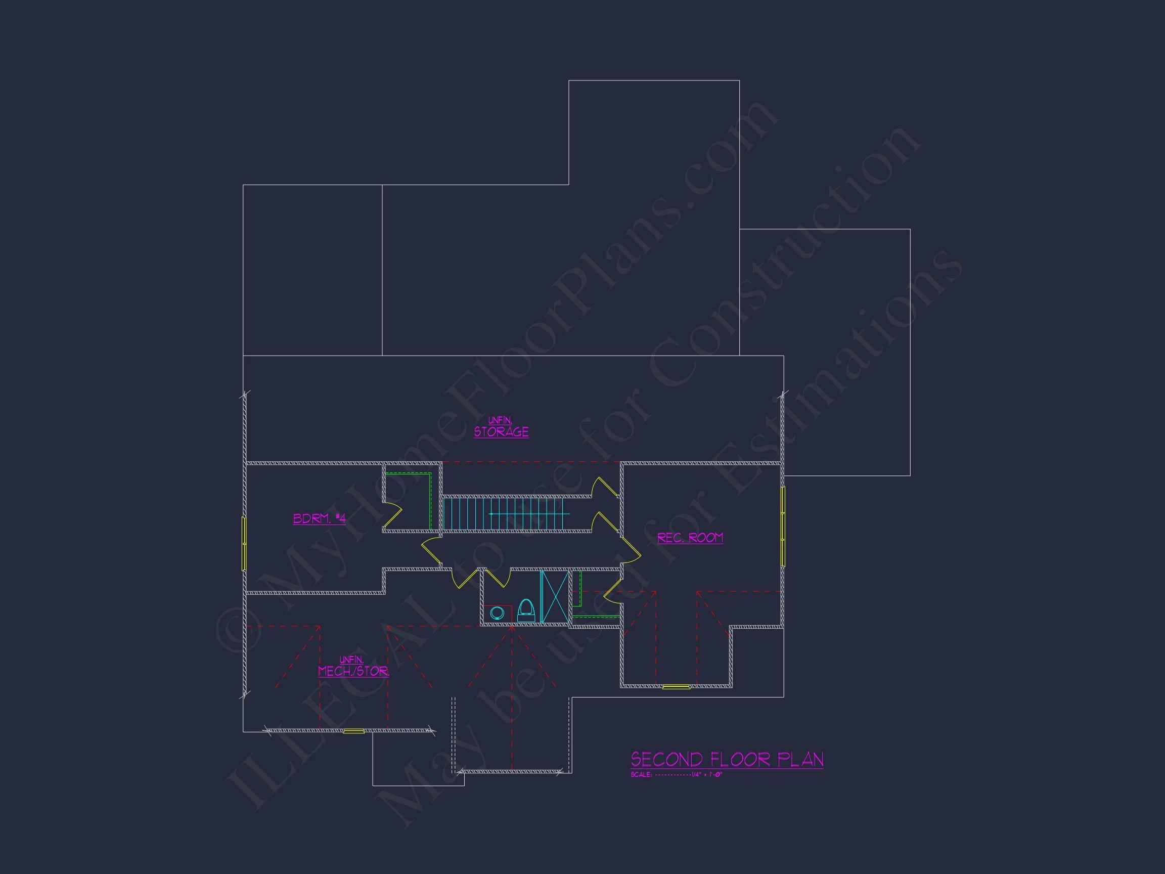 Modern Craftsman house Plan with CAD Designs and Floor Blueprint