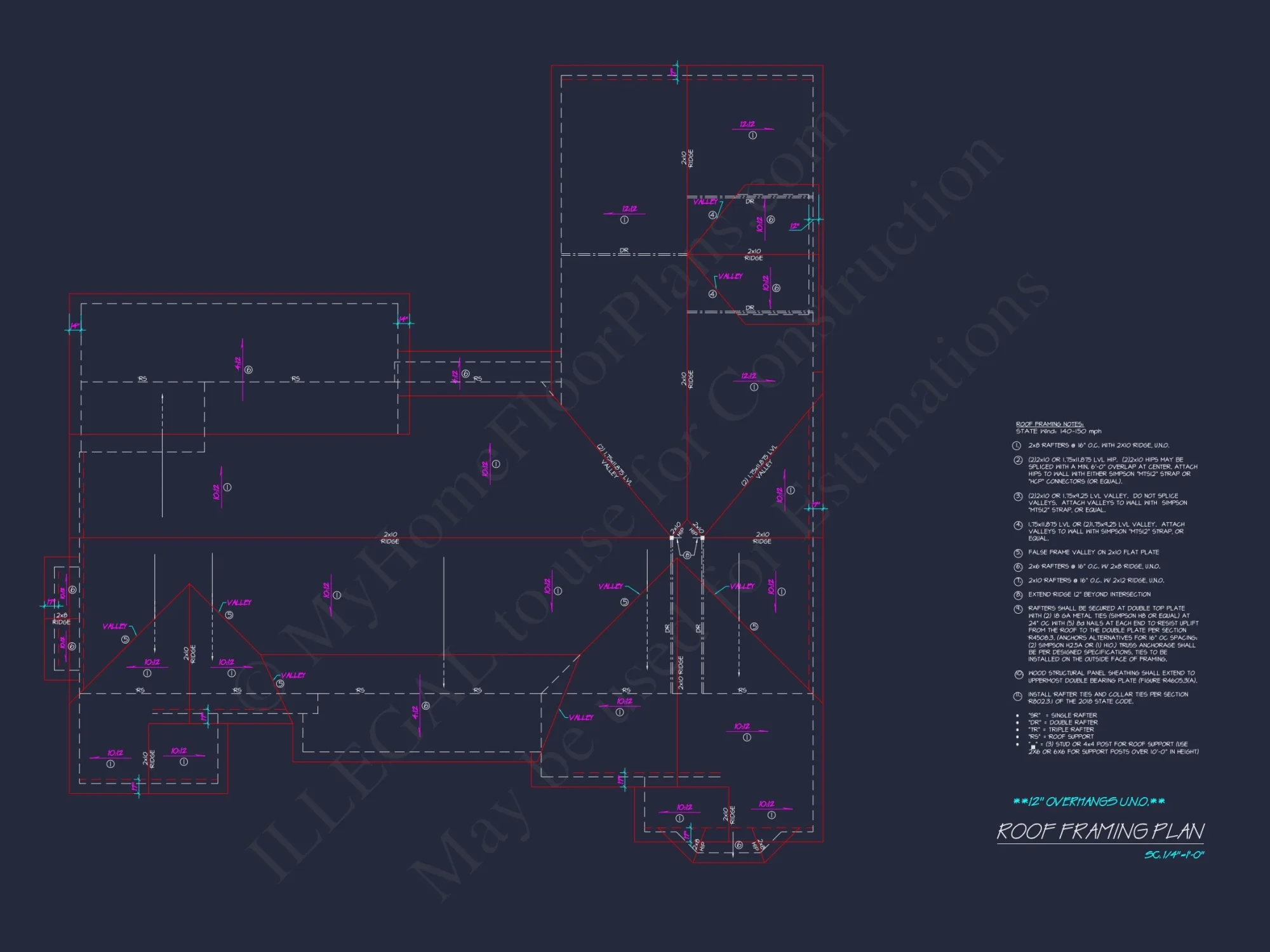 Ranch-Style house Plan with 3 Bedrooms and CAD Blueprints