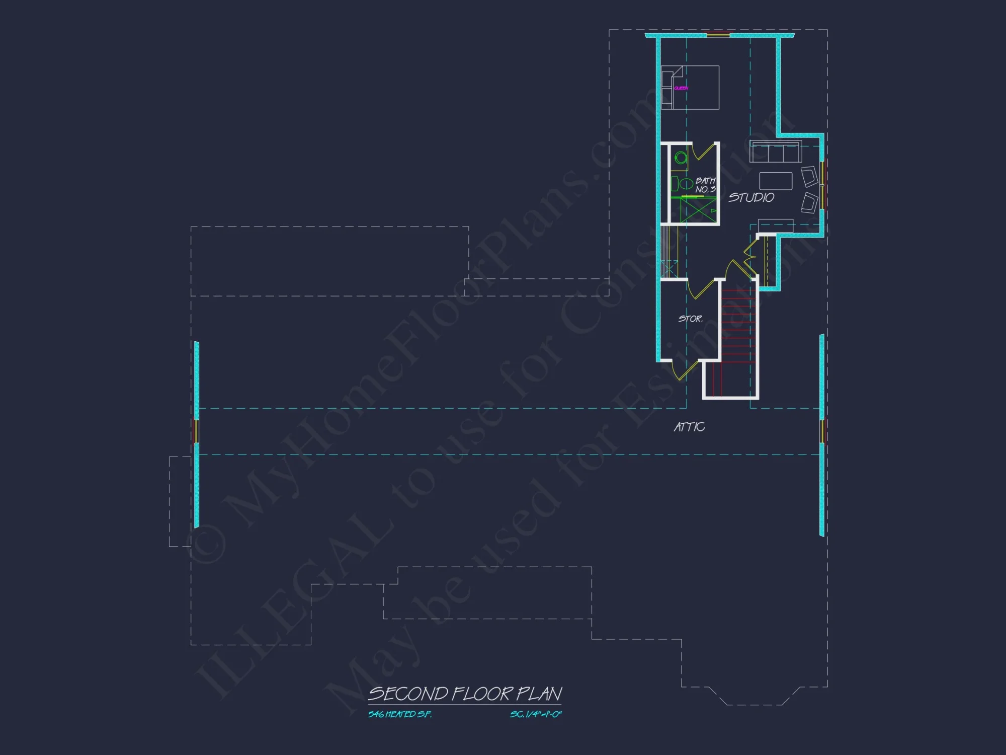 Ranch-Style house Plan with 3 Bedrooms and CAD Blueprints