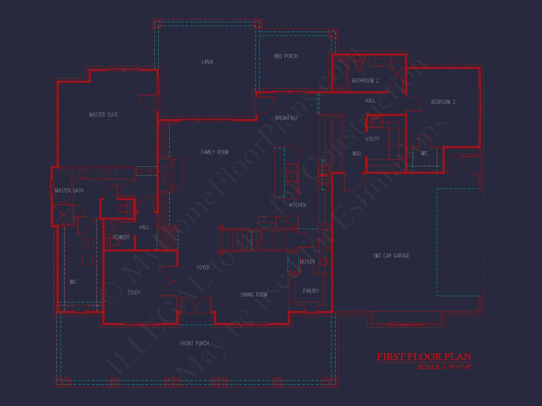Spacious 1.5-Story house Plan with Modern CAD Designs