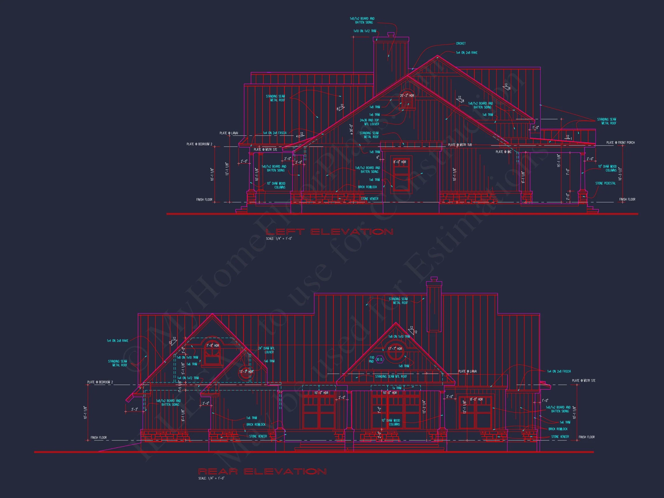 Spacious 1.5-Story house Plan with Modern CAD Designs