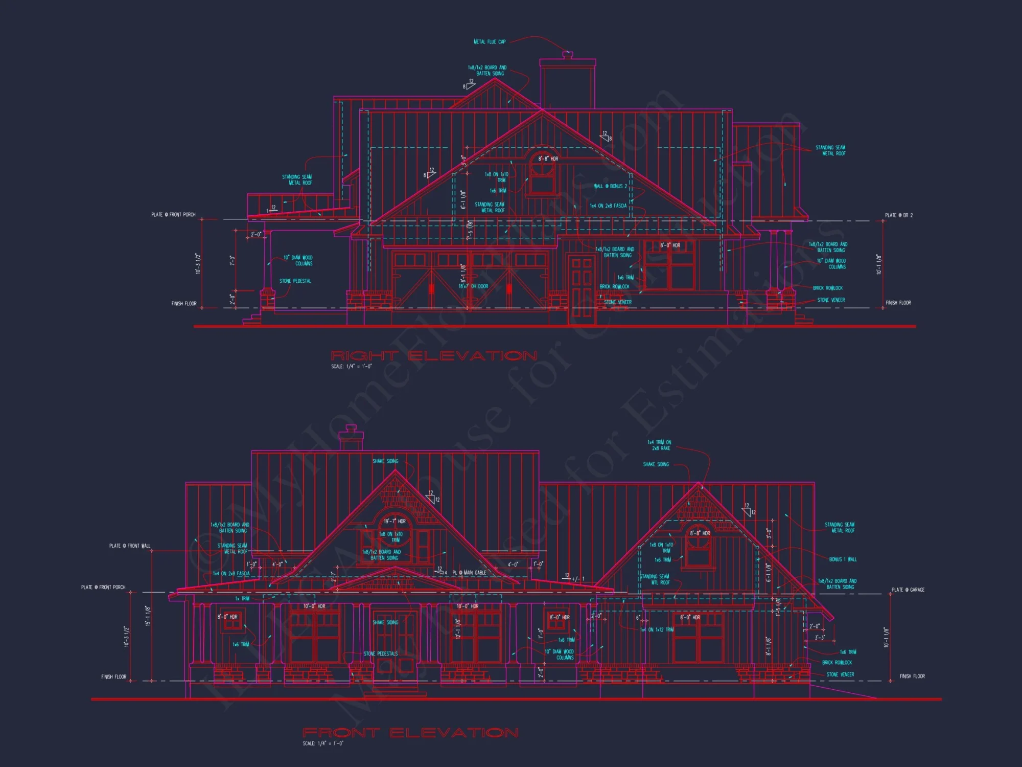 Spacious 1.5-Story house Plan with Modern CAD Designs
