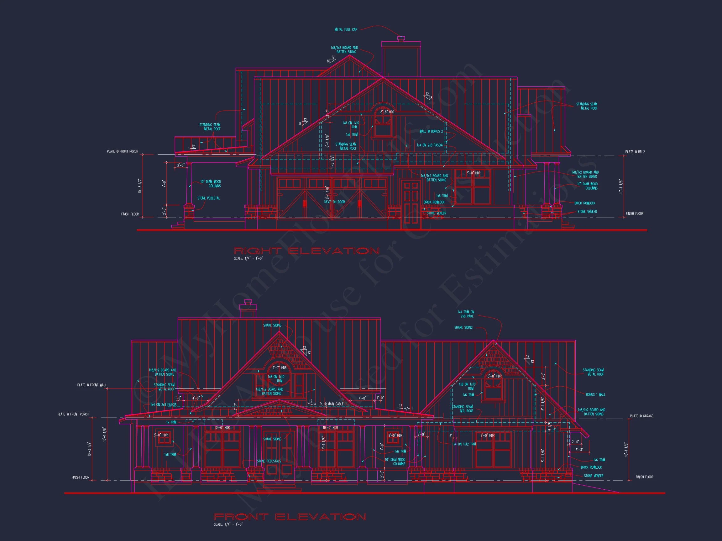 Spacious 1.5-Story house Plan with Modern CAD Designs