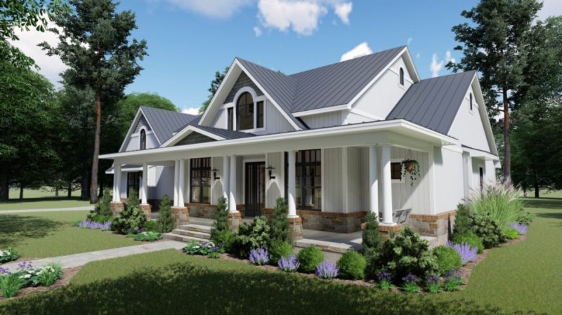 Spacious 1.5-Story house Plan with Modern CAD Designs