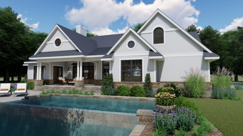 Spacious 1.5-Story house Plan with Modern CAD Designs