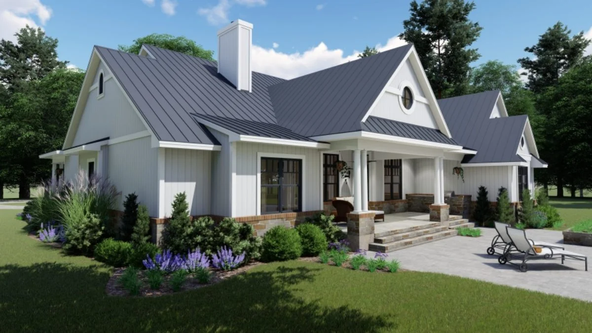 Spacious 1.5-Story house Plan with Modern CAD Designs