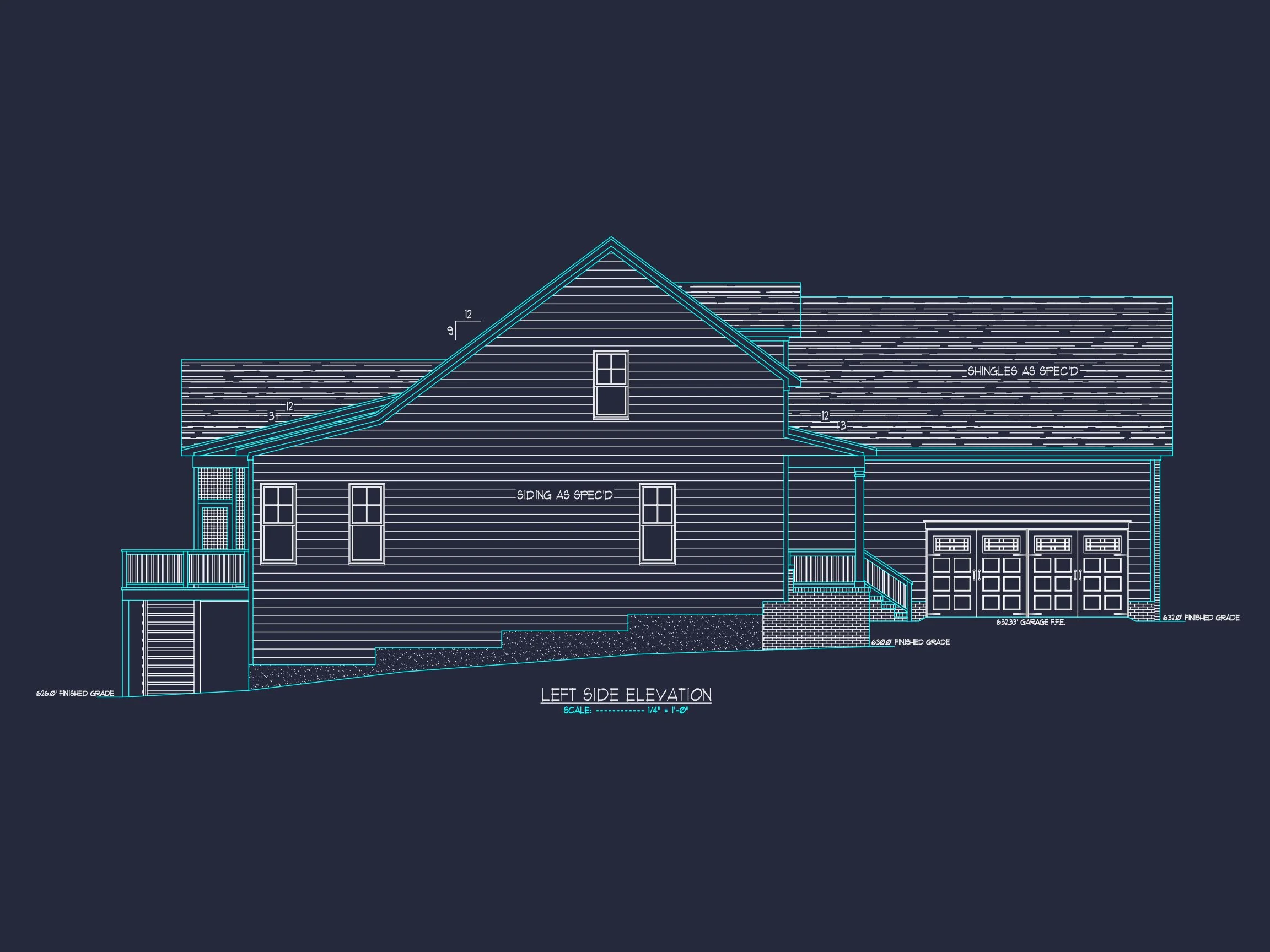 Modern Craftsman house Plan with 1.5 Stories and Open Floor Plan