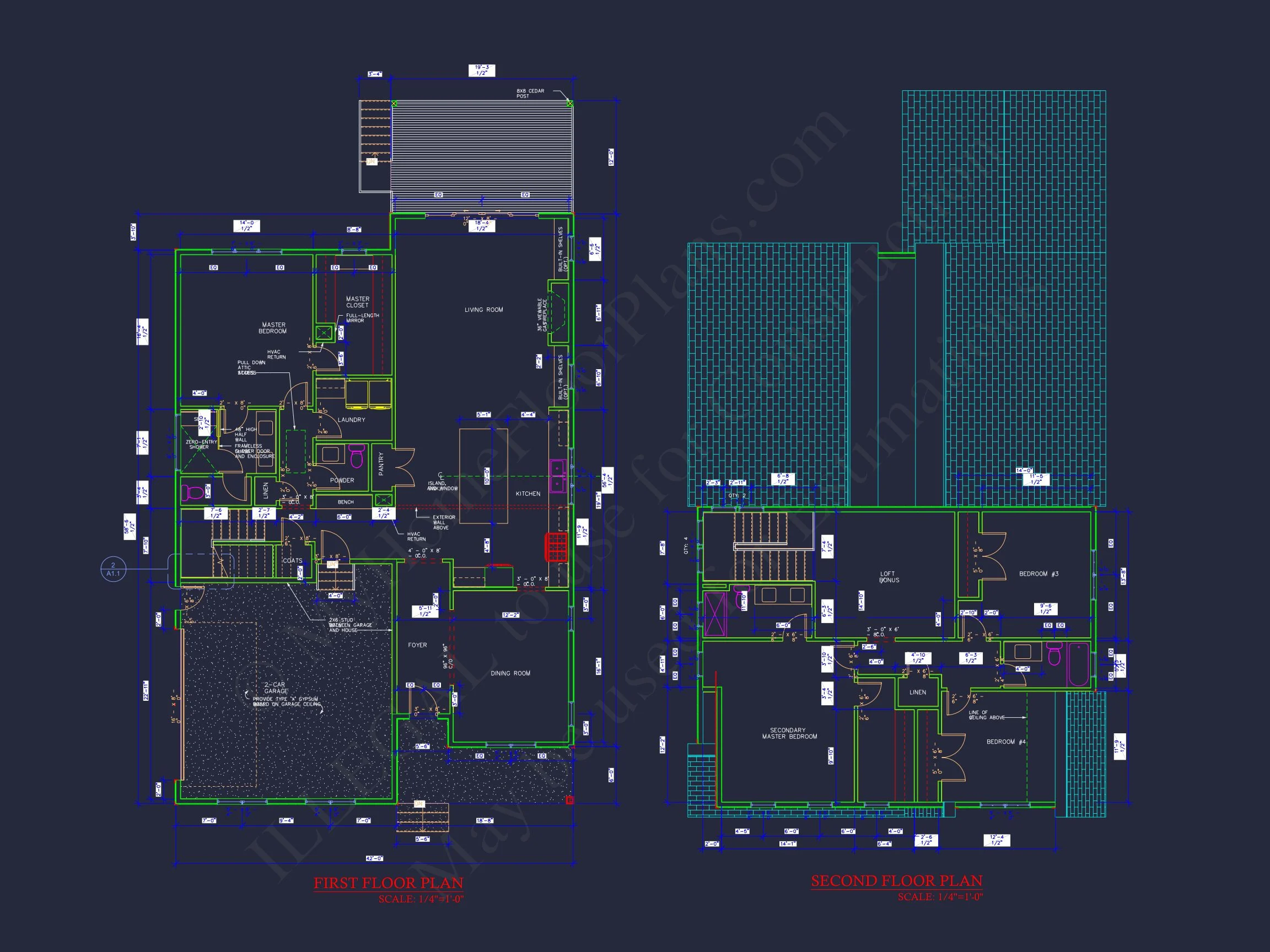 Beautiful 4-Bedroom house Plan with CAD Designs & Blueprint