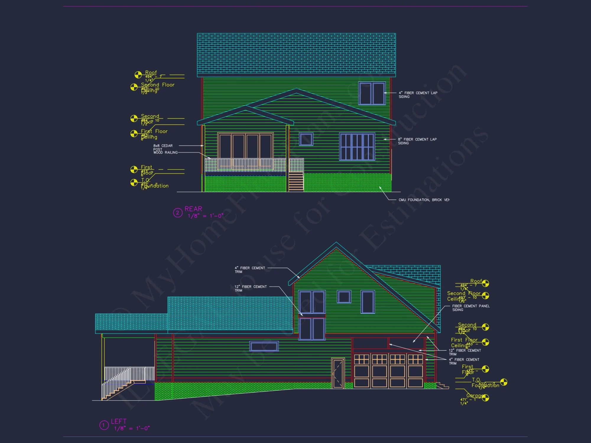 Beautiful 4-Bedroom house Plan with CAD Designs & Blueprint
