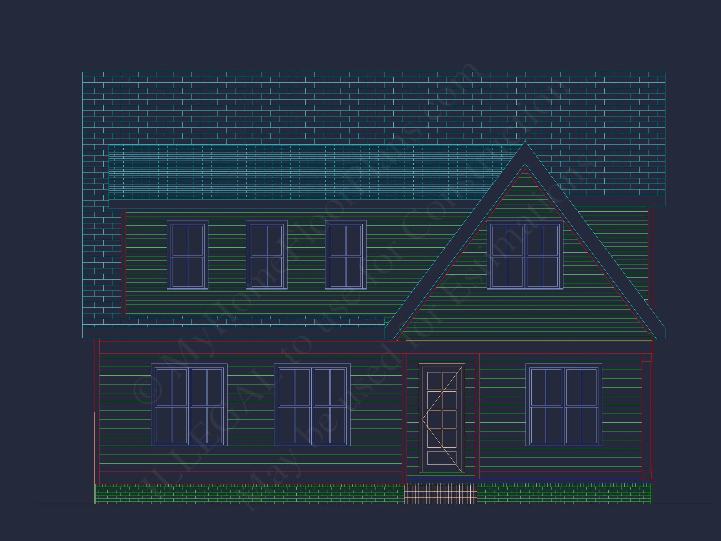 Beautiful 4-Bedroom house Plan with CAD Designs & Blueprint