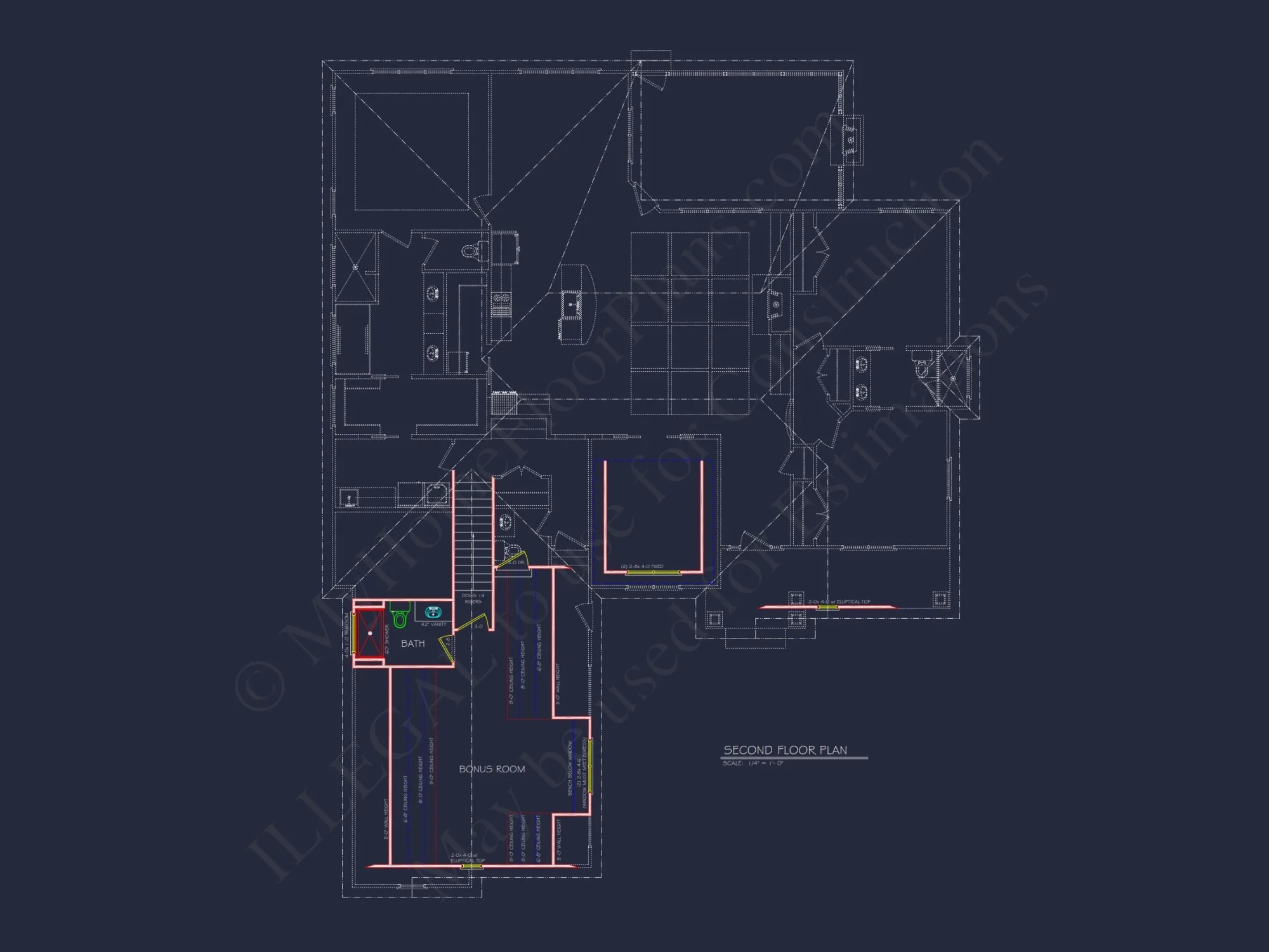 Explore a Stunning 1.5-Story house Plan with CAD Blueprints