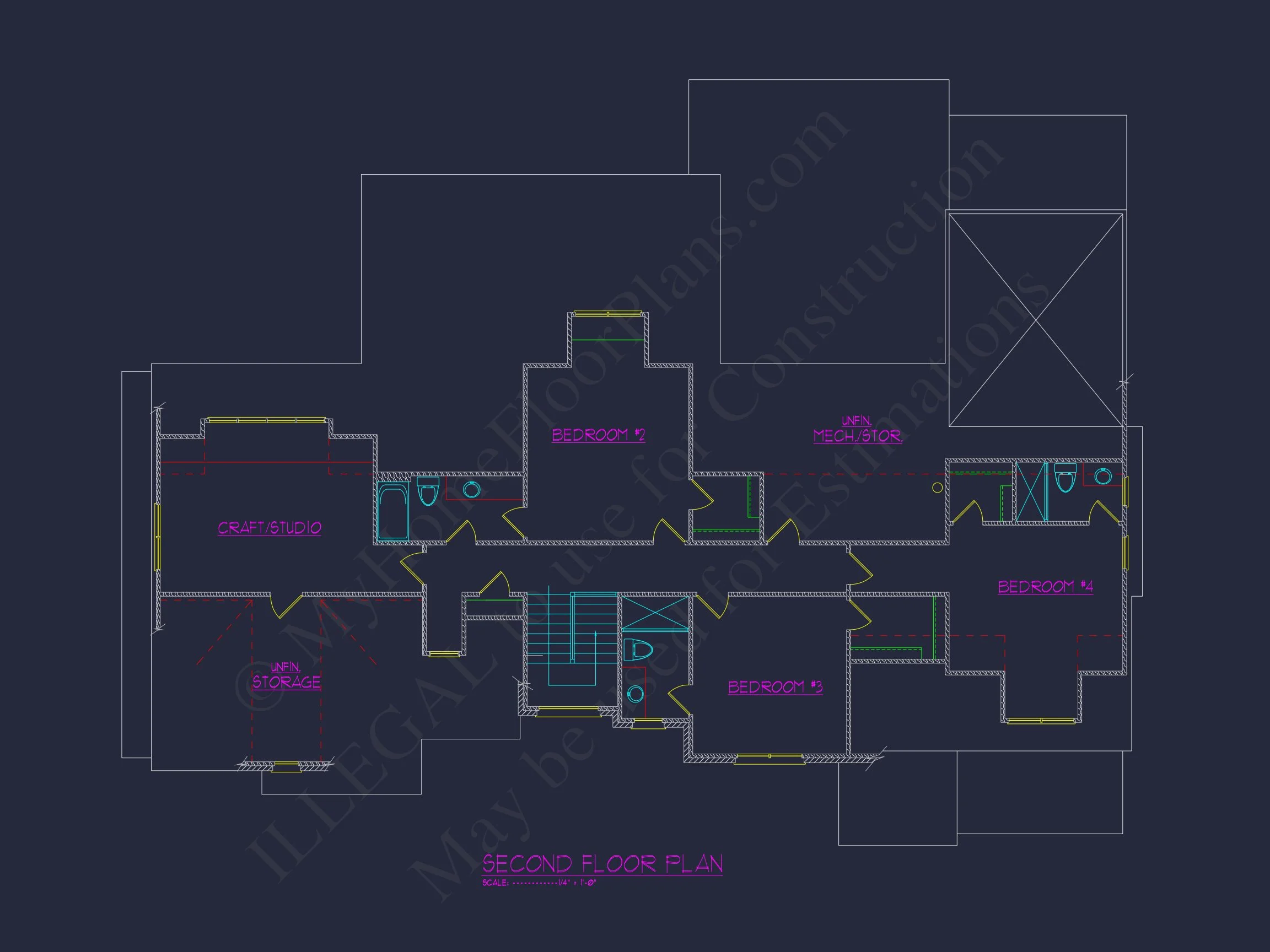 20-1743 HOUSE PLAN - Stunning 2-Story House Plan with CAD Blueprints and Modern Designs 5 Stunning 2-Story house Plan with CAD Blueprints and Modern Designs