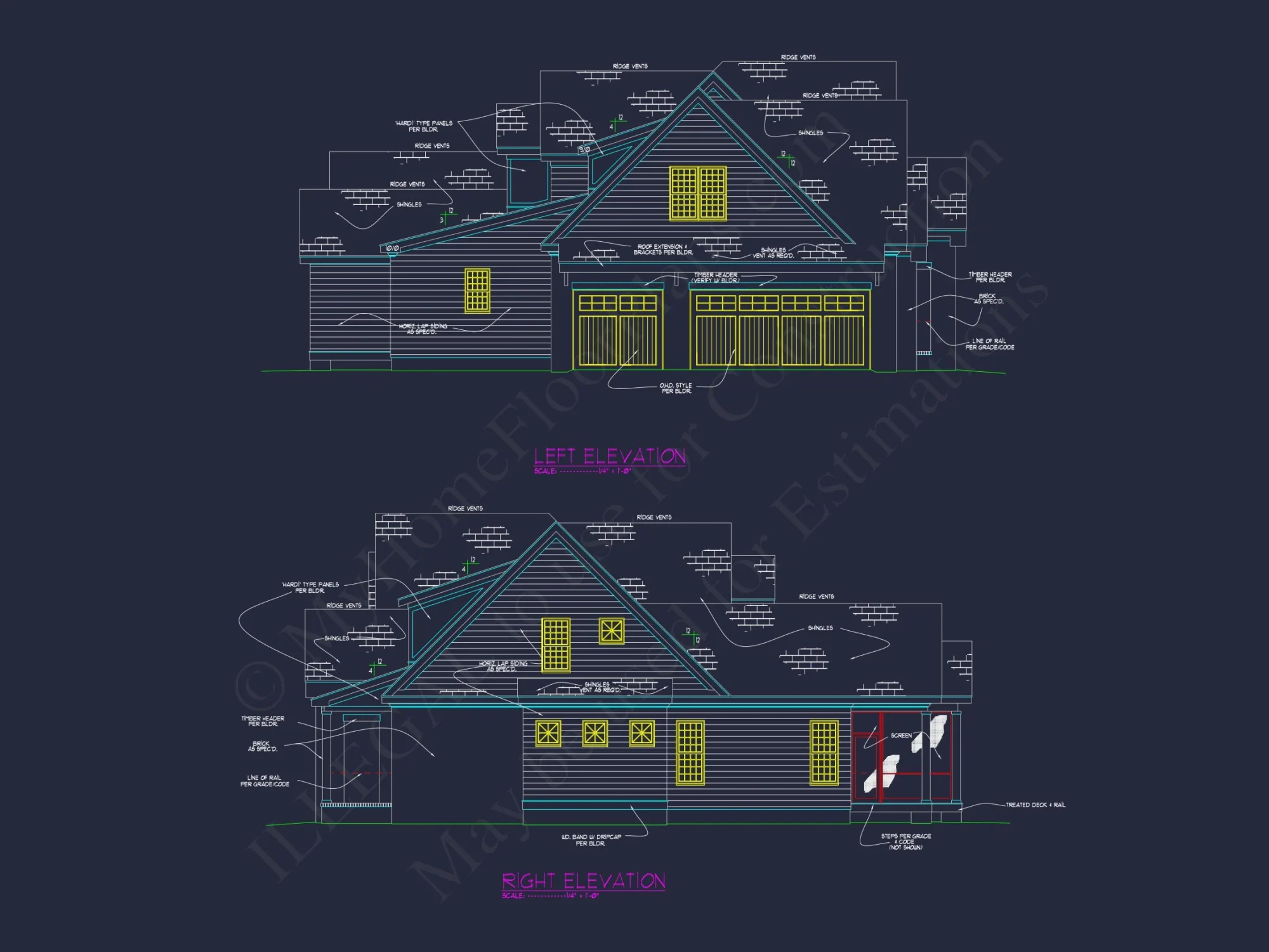 Stunning 2-Story house Plan with CAD Blueprints and Modern Designs