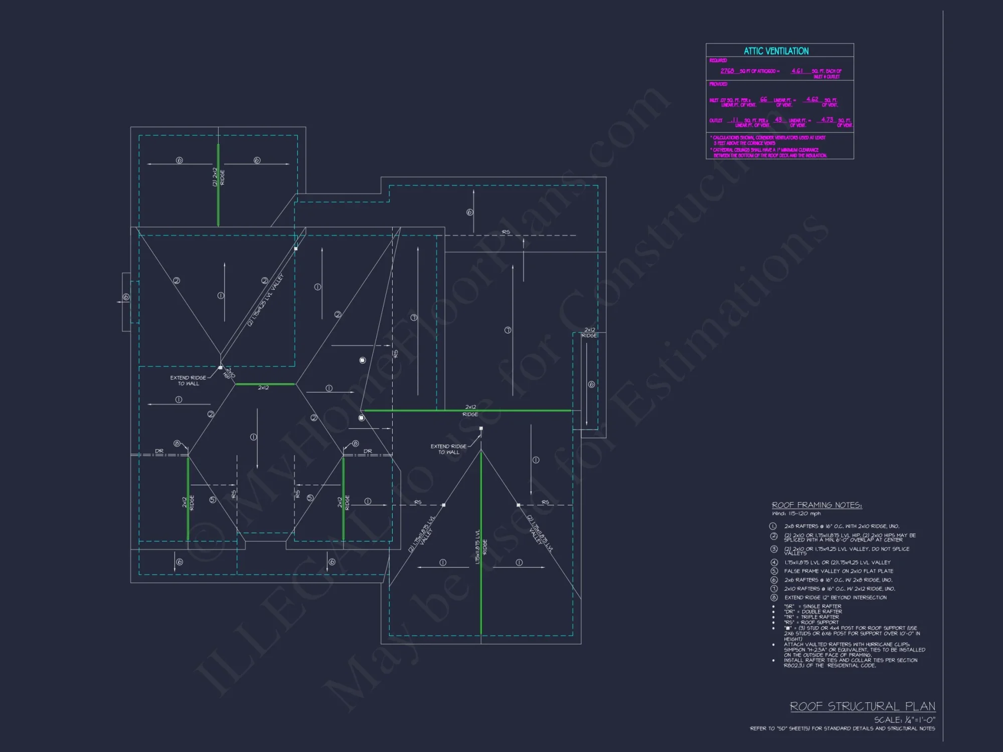 Elegant house Plan with 4 Bedrooms and CAD Blueprint Designs