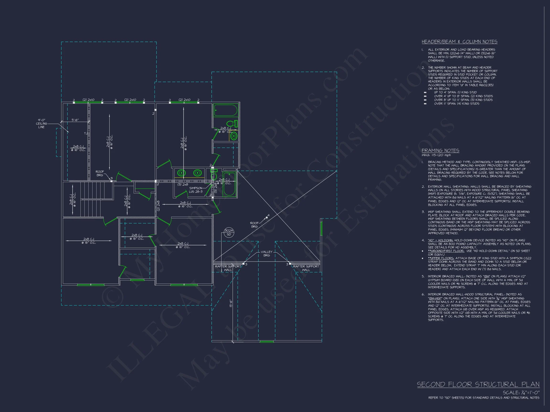 20-1738 HOUSE PLAN - Elegant House Plan with 4 Bedrooms and CAD Blueprint Designs 10 Elegant house Plan with 4 Bedrooms and CAD Blueprint Designs