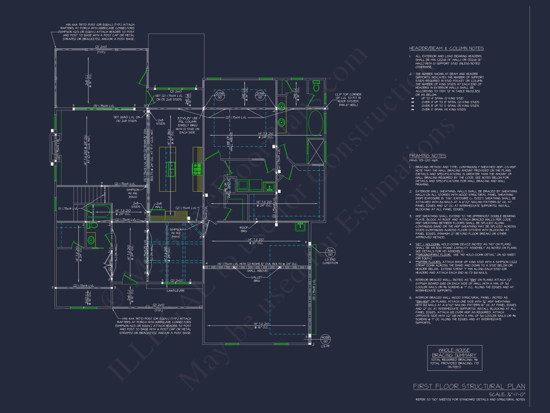 20-1738 HOUSE PLAN - Elegant House Plan with 4 Bedrooms and CAD Blueprint Designs 9 Elegant house Plan with 4 Bedrooms and CAD Blueprint Designs