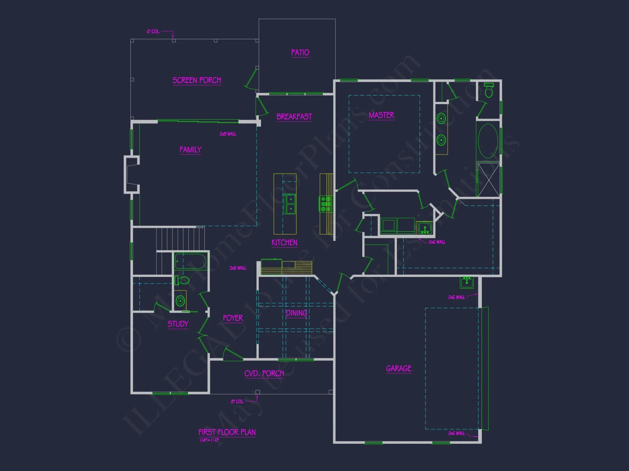 Elegant house Plan with 4 Bedrooms and CAD Blueprint Designs