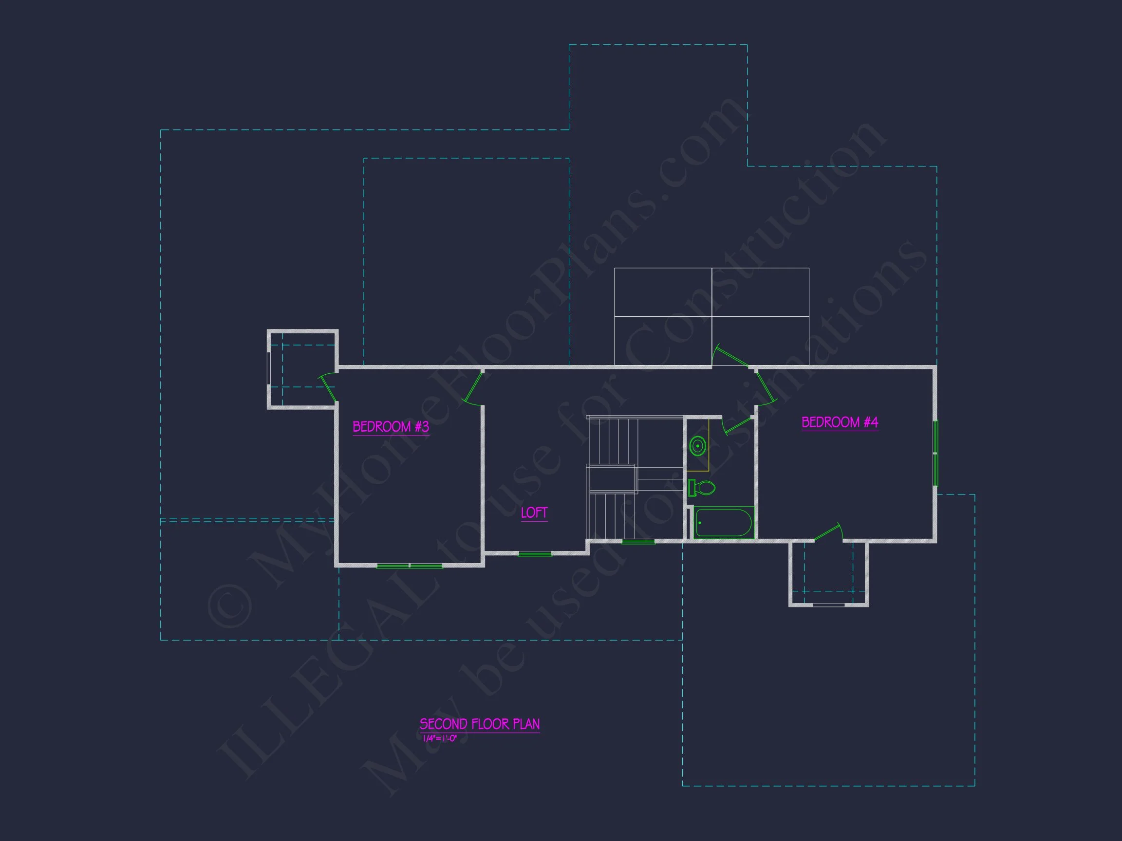 house Floor Plan Design with Blueprint & CAD Architecture