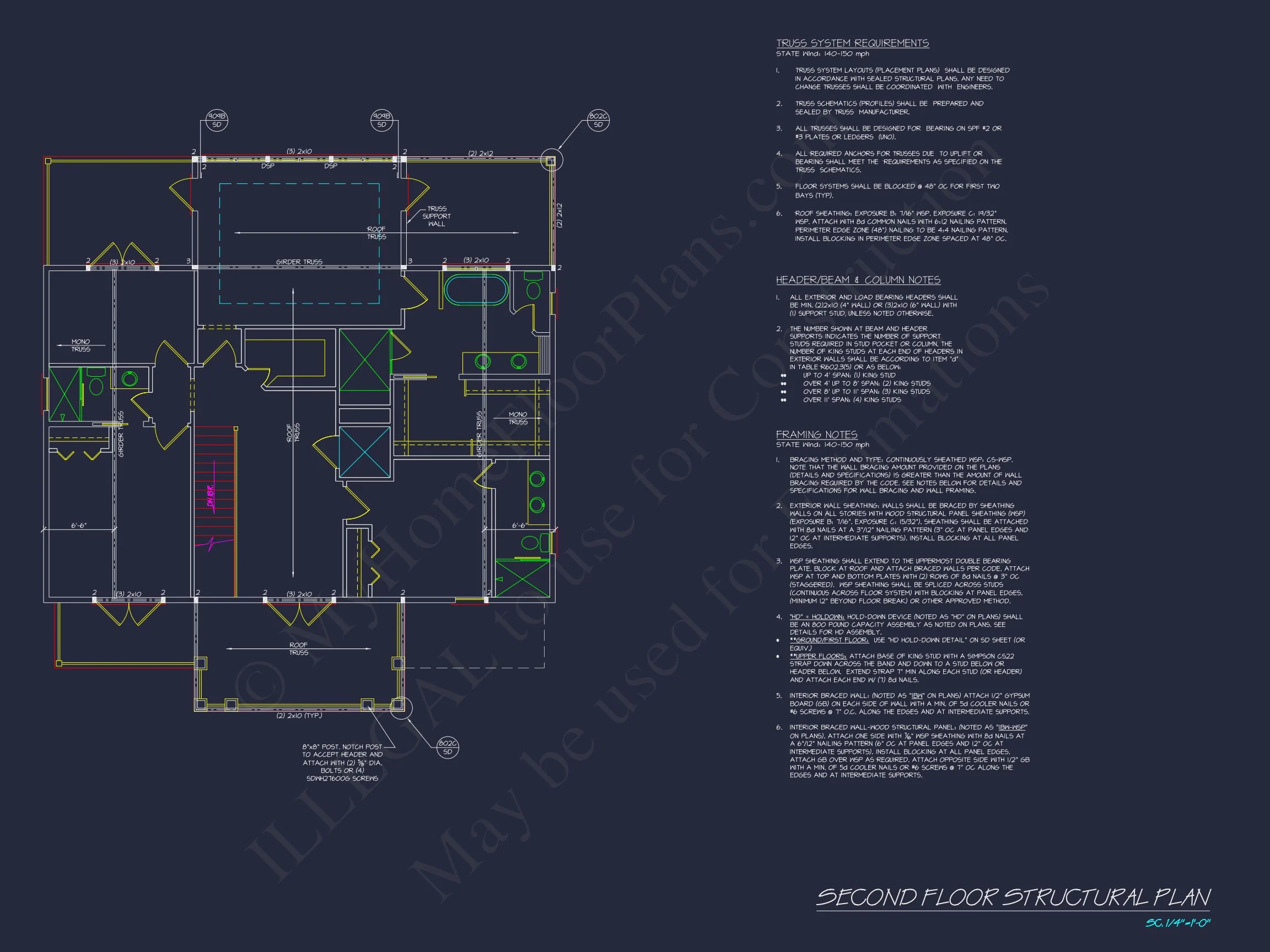 Modern house Blueprint with Stunning Coastal Floor Plan