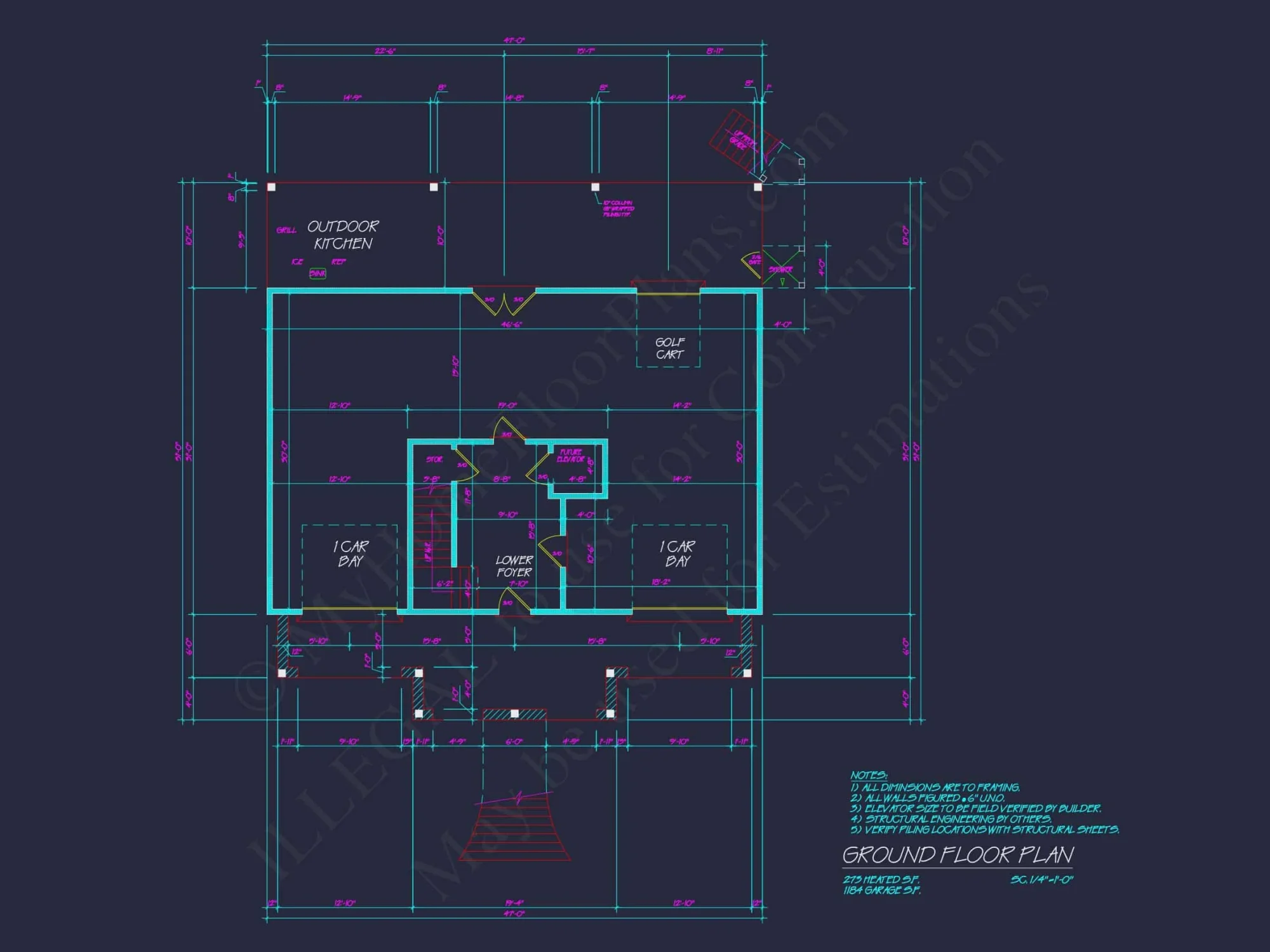 Modern house Blueprint with Stunning Coastal Floor Plan