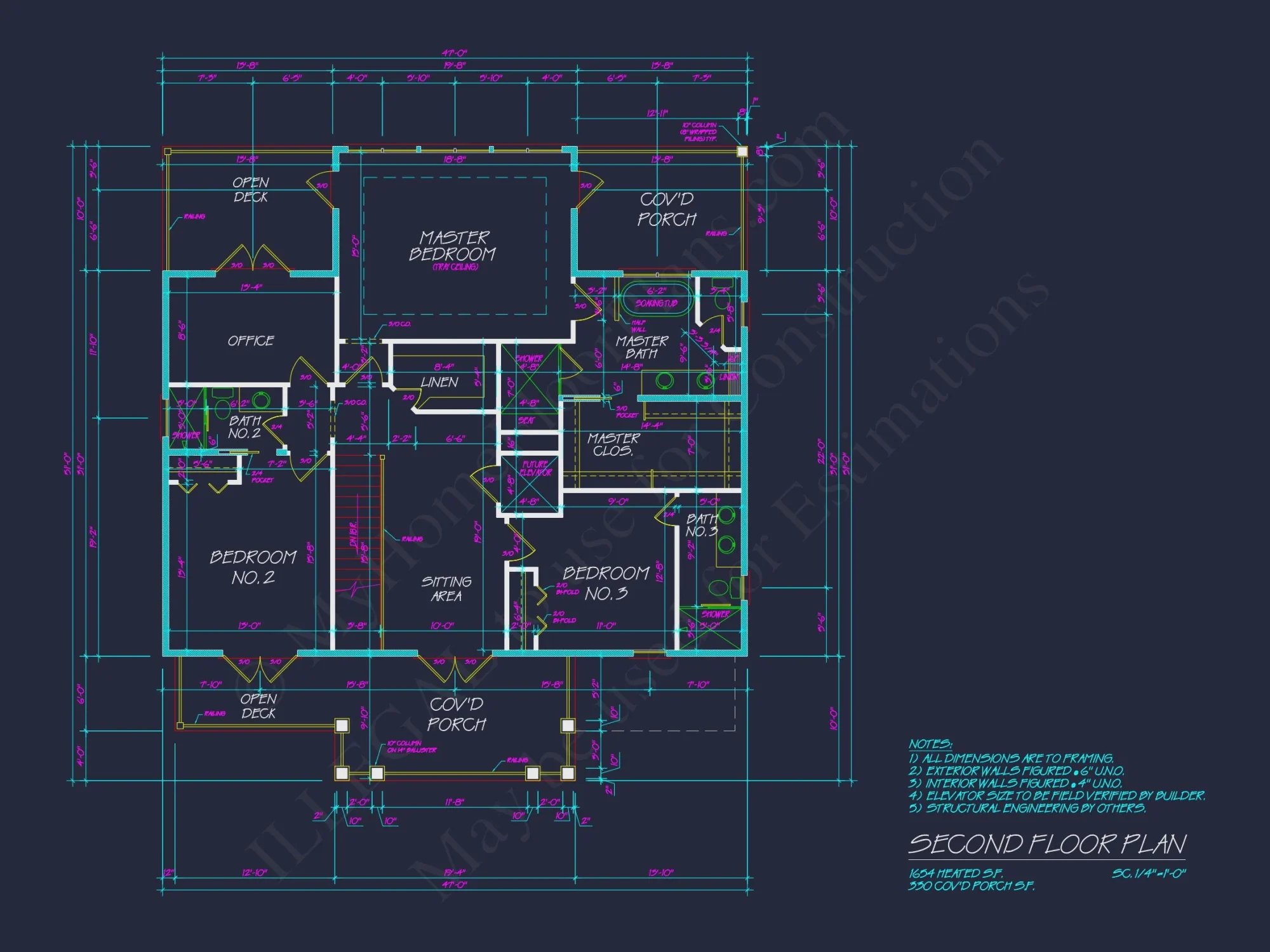 Modern house Blueprint with Stunning Coastal Floor Plan