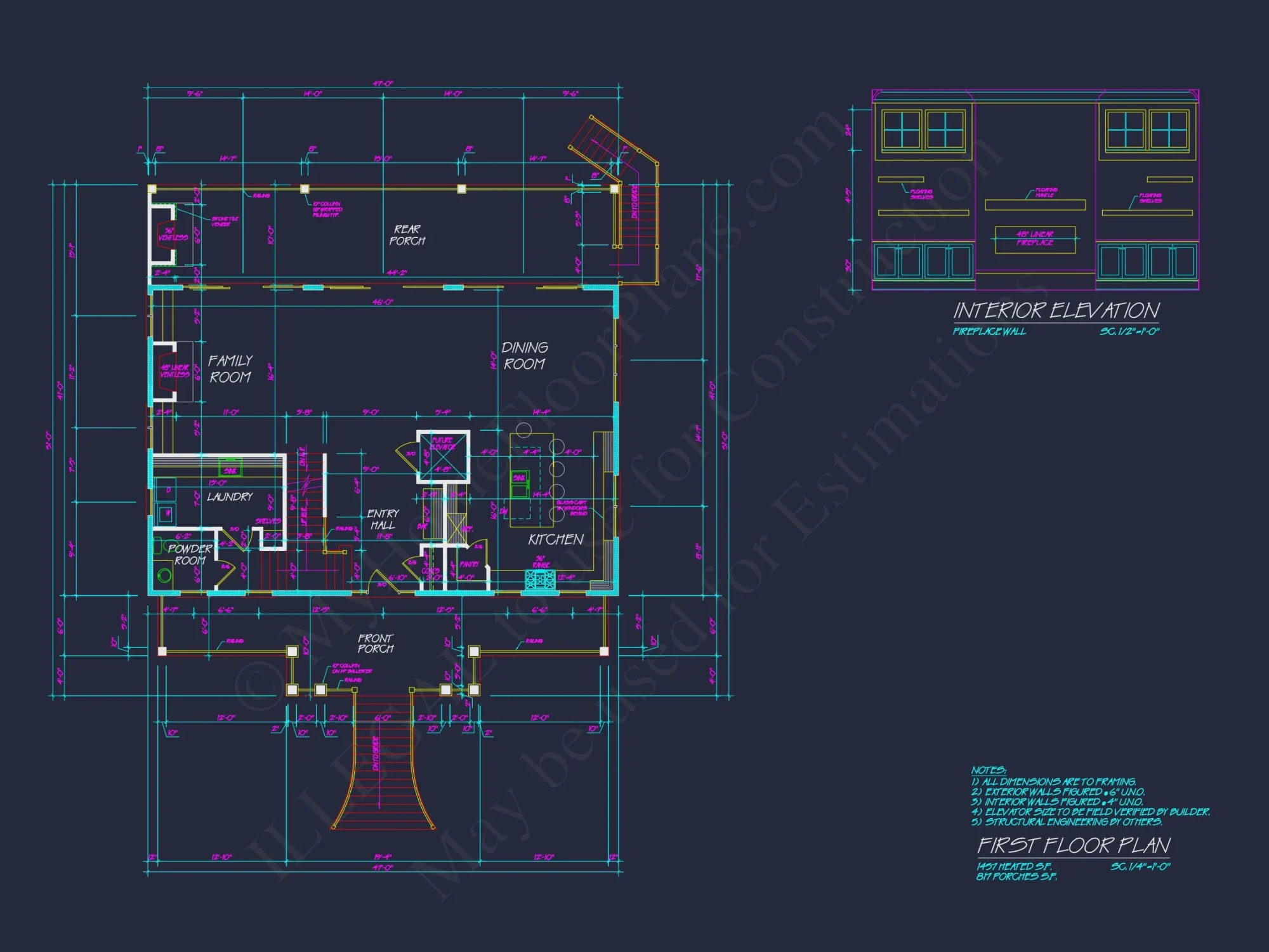 Modern house Blueprint with Stunning Coastal Floor Plan
