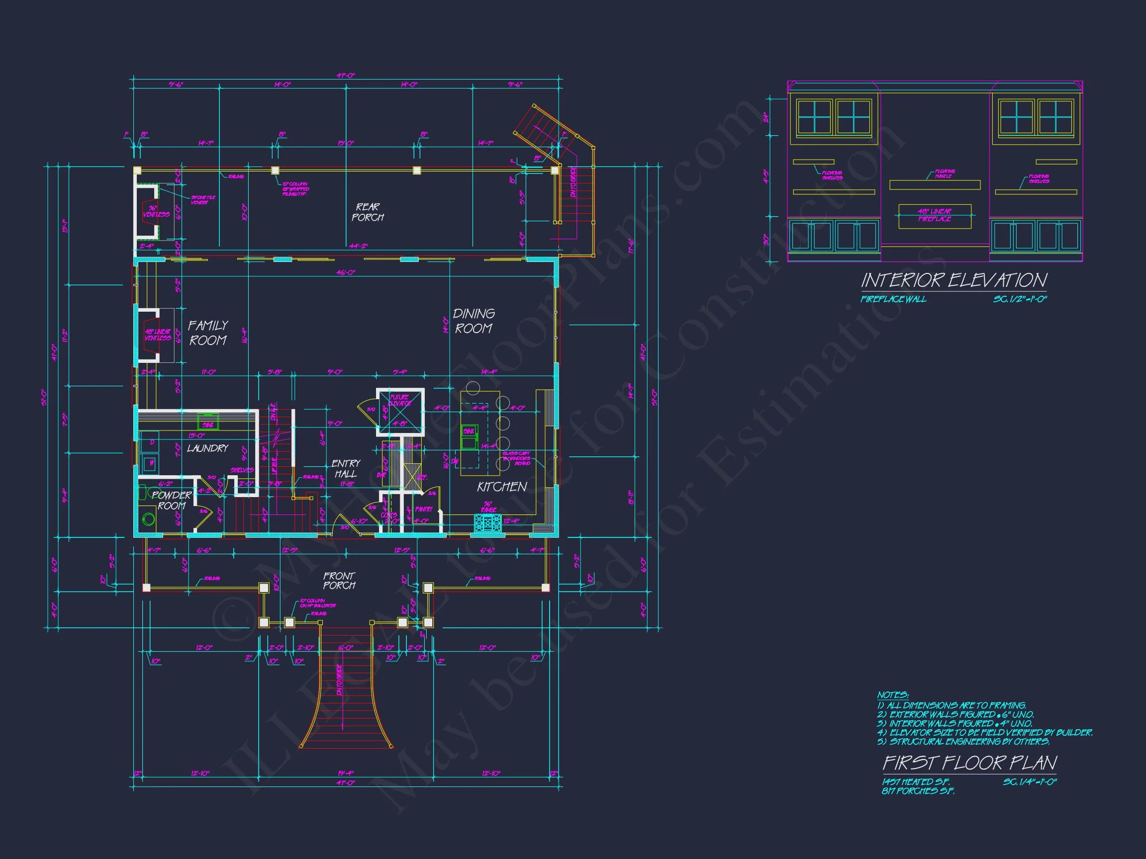 Modern house Blueprint with Stunning Coastal Floor Plan
