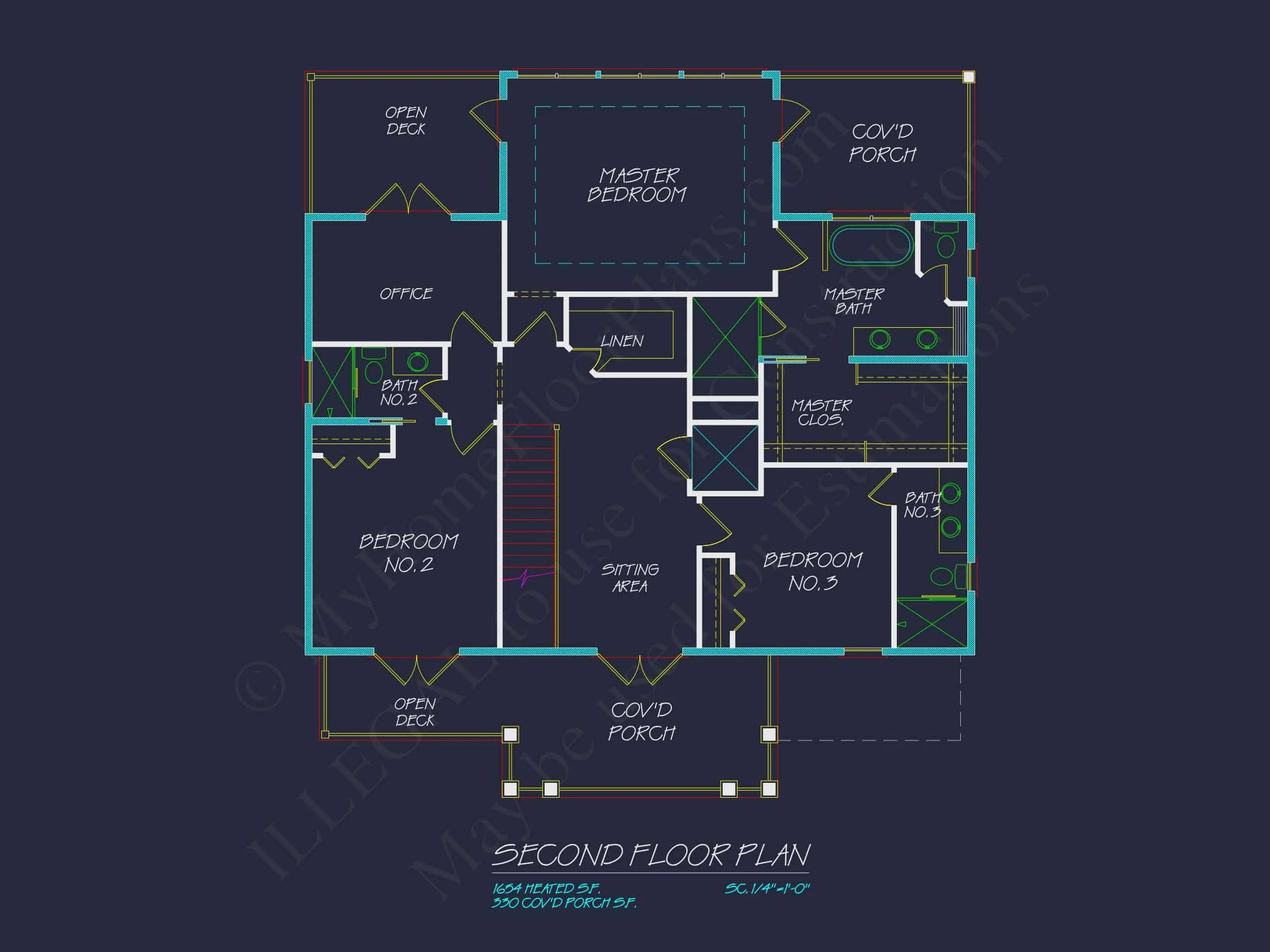Modern house Blueprint with Stunning Coastal Floor Plan