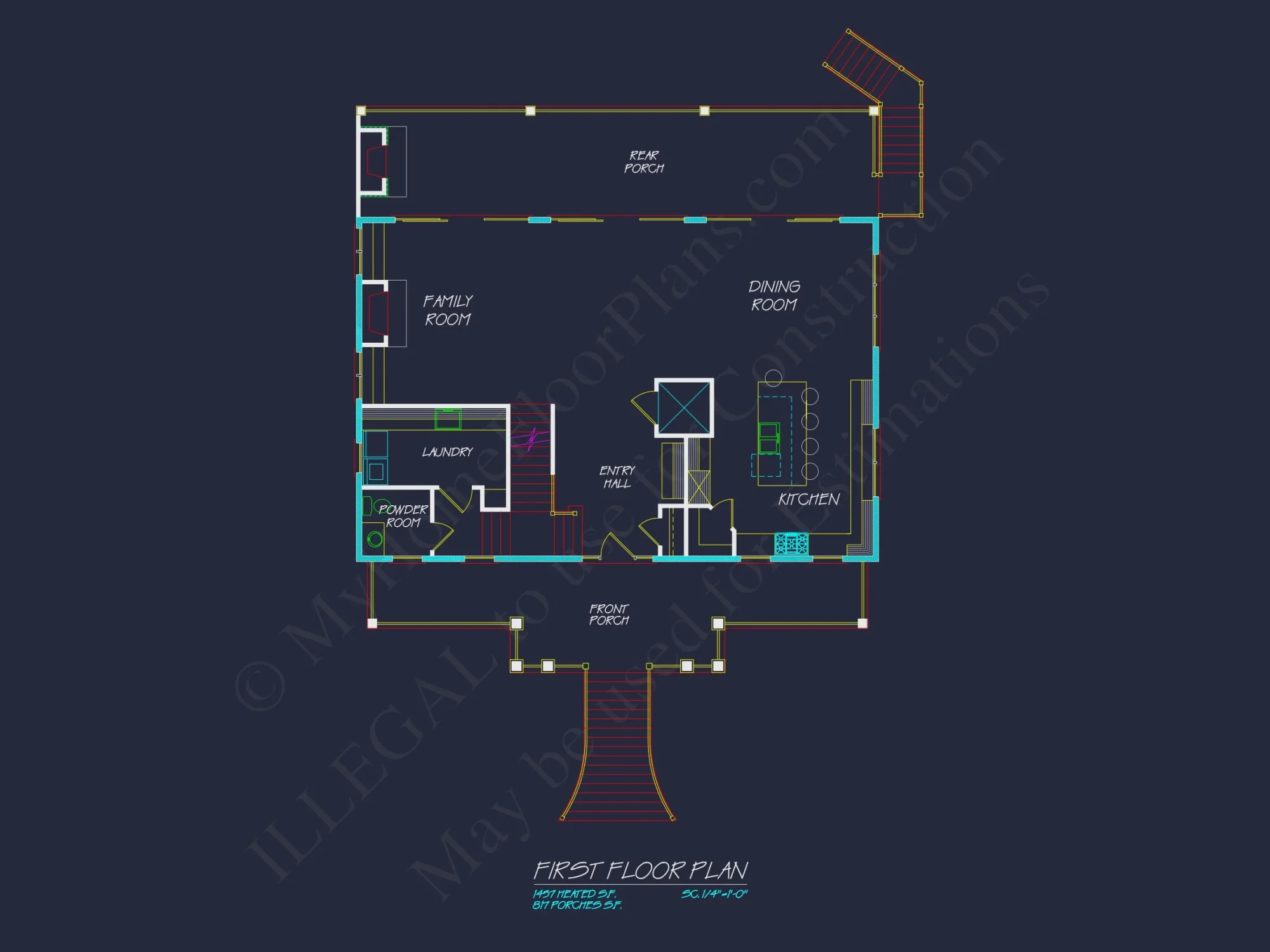 Modern house Blueprint with Stunning Coastal Floor Plan