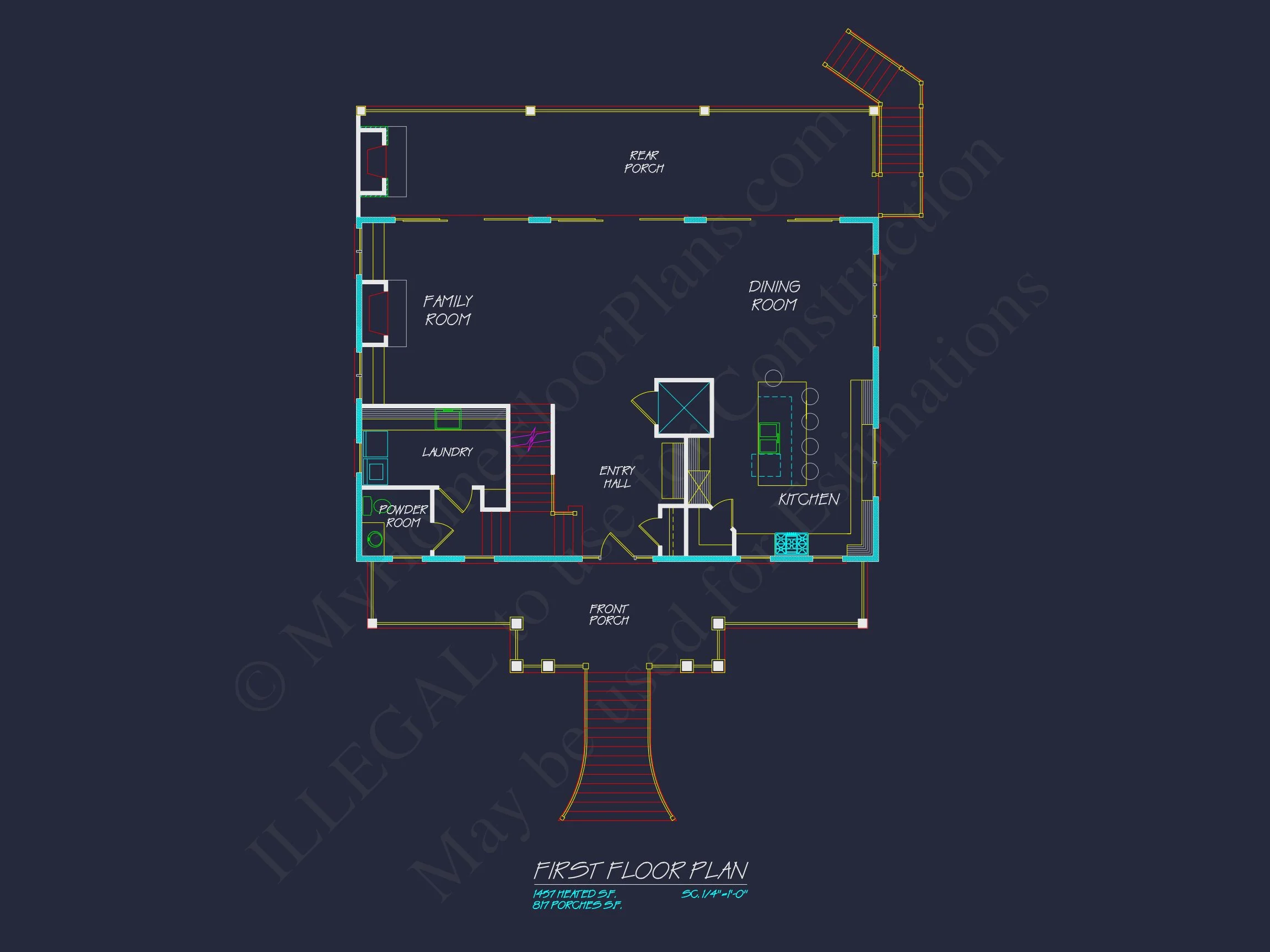 Modern house Blueprint with Stunning Coastal Floor Plan