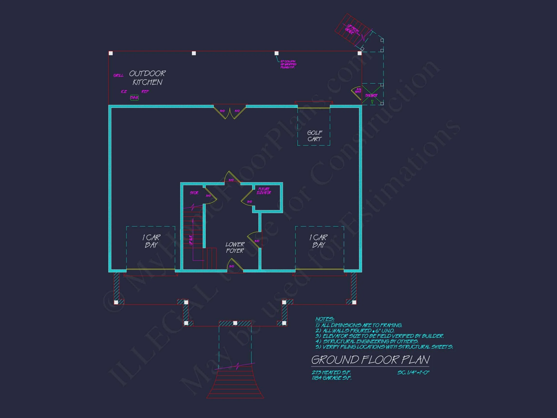 Modern house Blueprint with Stunning Coastal Floor Plan